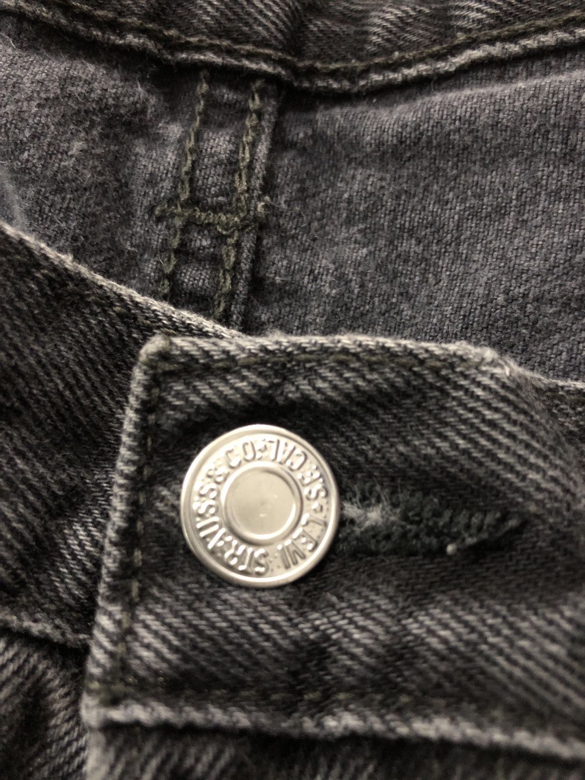Levi's Vintage Clothing × Vintage Vintage LEVIS 501 Flat Black Button Fly Jeans Size US 38 / EU 54 - 20 Thumbnail