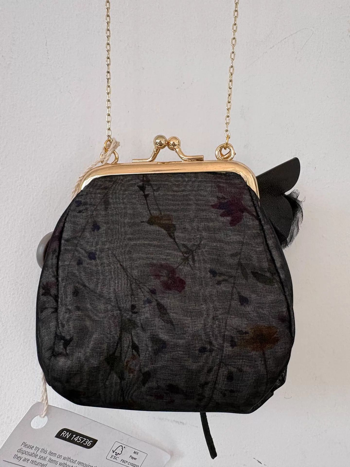 Other A tentative atelier women's gray tulle flower gold chain bag Size ONE SIZE - 5 Thumbnail