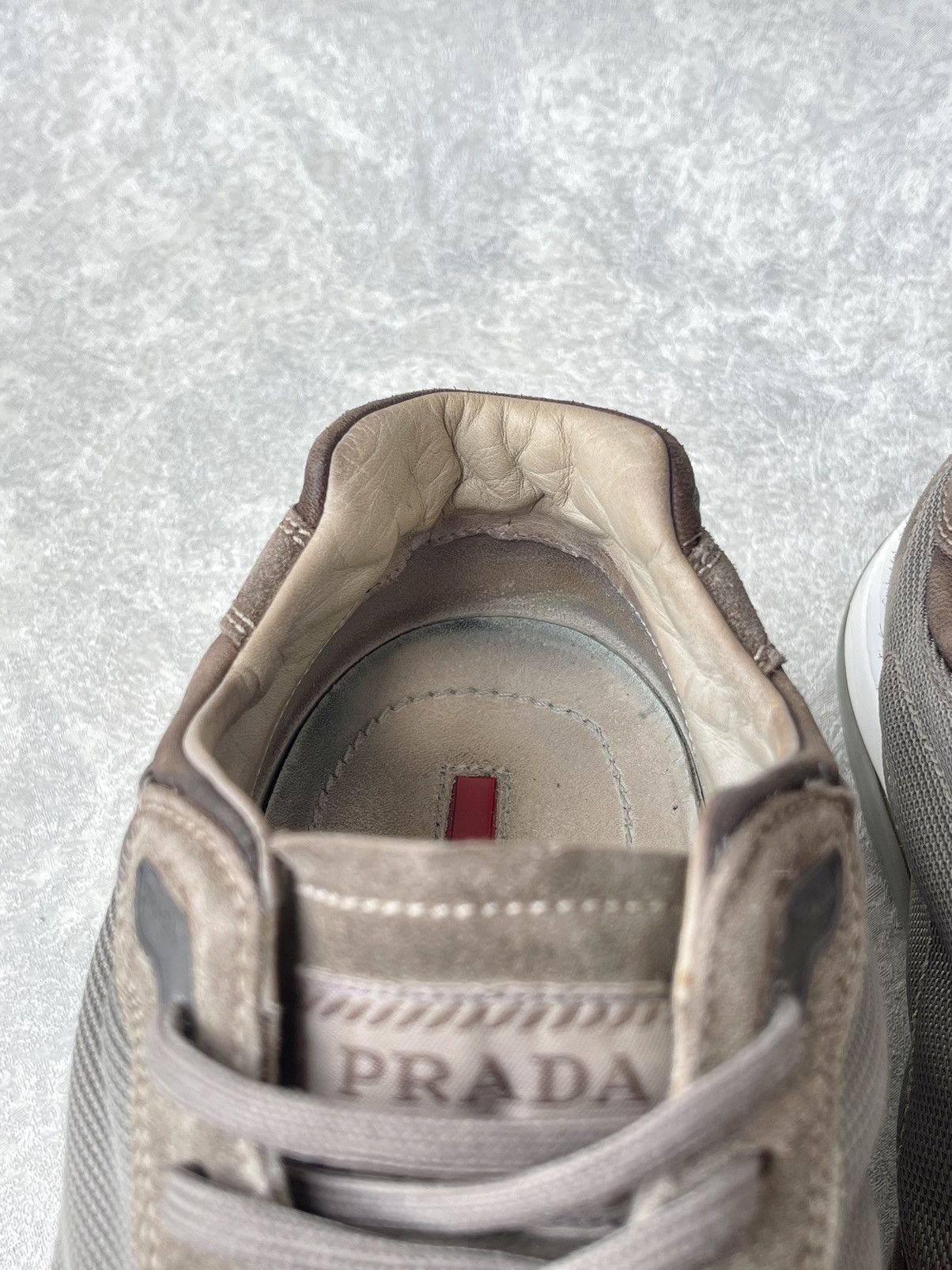 Prada VTG Prada America’s Cup Suede & Mesh Sneakers Grey Archive Size US 8.5 / EU 41-42 - 12 Thumbnail