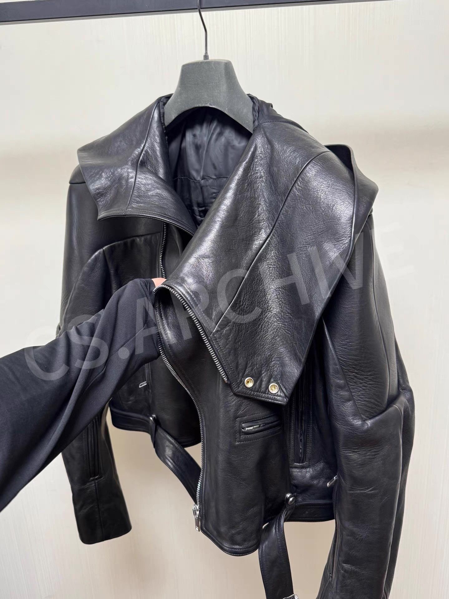 Rick Owens Rick Owens SS25 Hollywood Stooges hooded leather jacket Q8 Size US M / EU 48-50 / 2 - 4 Thumbnail