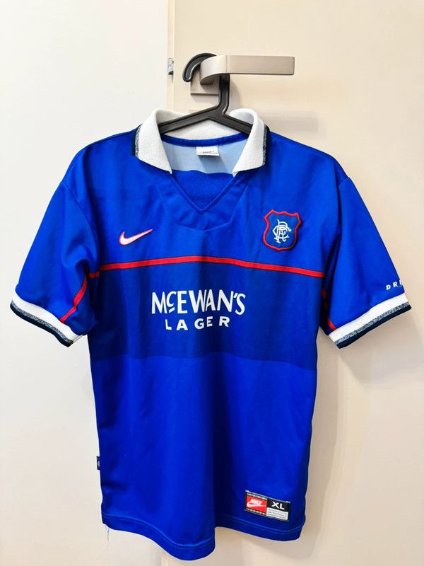 Nike × Vintage Vintage Nike Glasgow Rangers 1997-99 Home Jersey Fit S Size US S / EU 44-46 / 1 - 1 Thumbnail