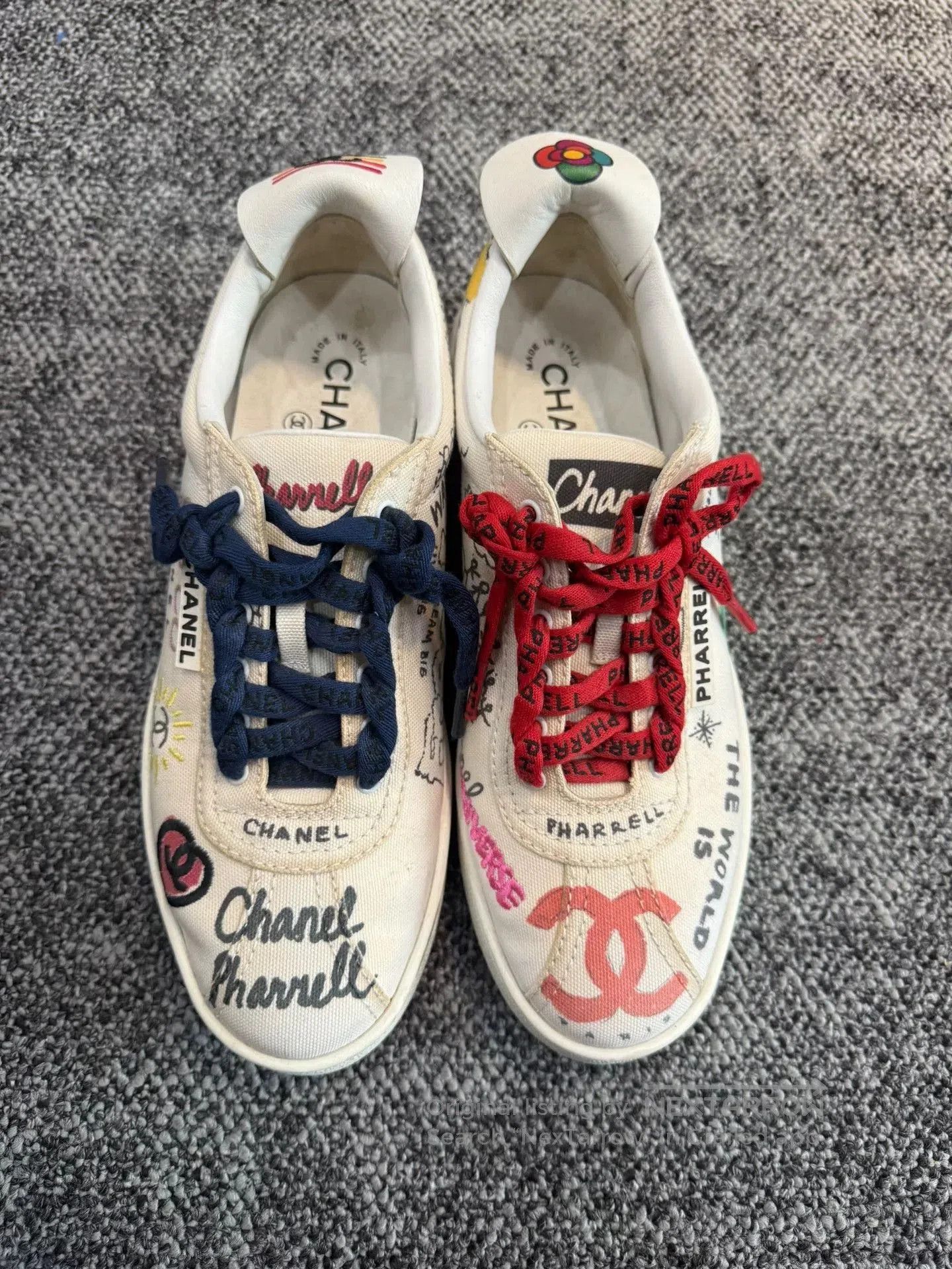 Chanel Chanel x Pharrell Graffiti Sneakers. Size US 6.5 / IT 36.5 - 1 Thumbnail