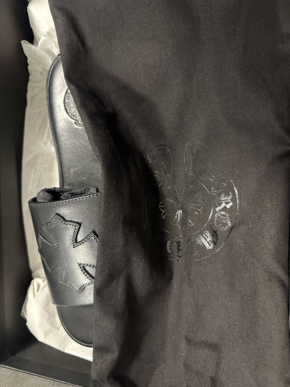 Chrome Hearts Chrome Hearts Leather Slides Size US 8.5 / EU 41-42 - 2 Thumbnail