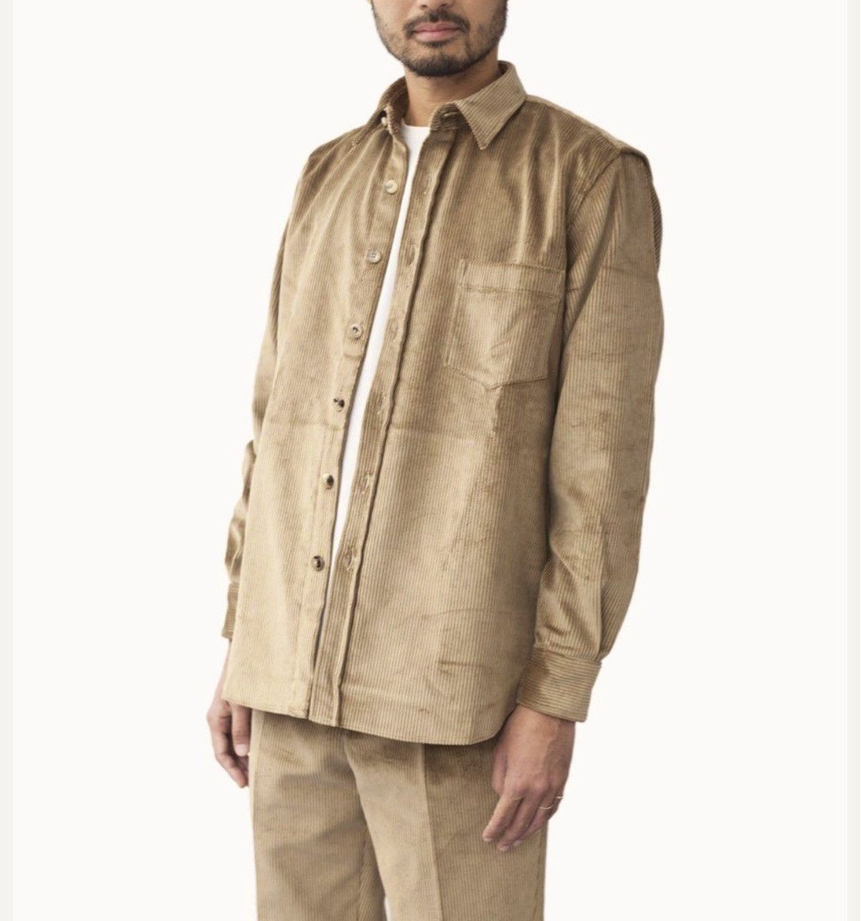De Bonne Facture DE BONNE FACTURE BUTTON-DOWN COLLAR COTTON-CORDUROY SHIRT Size US L / EU 52-54 / 3 - 1 Thumbnail