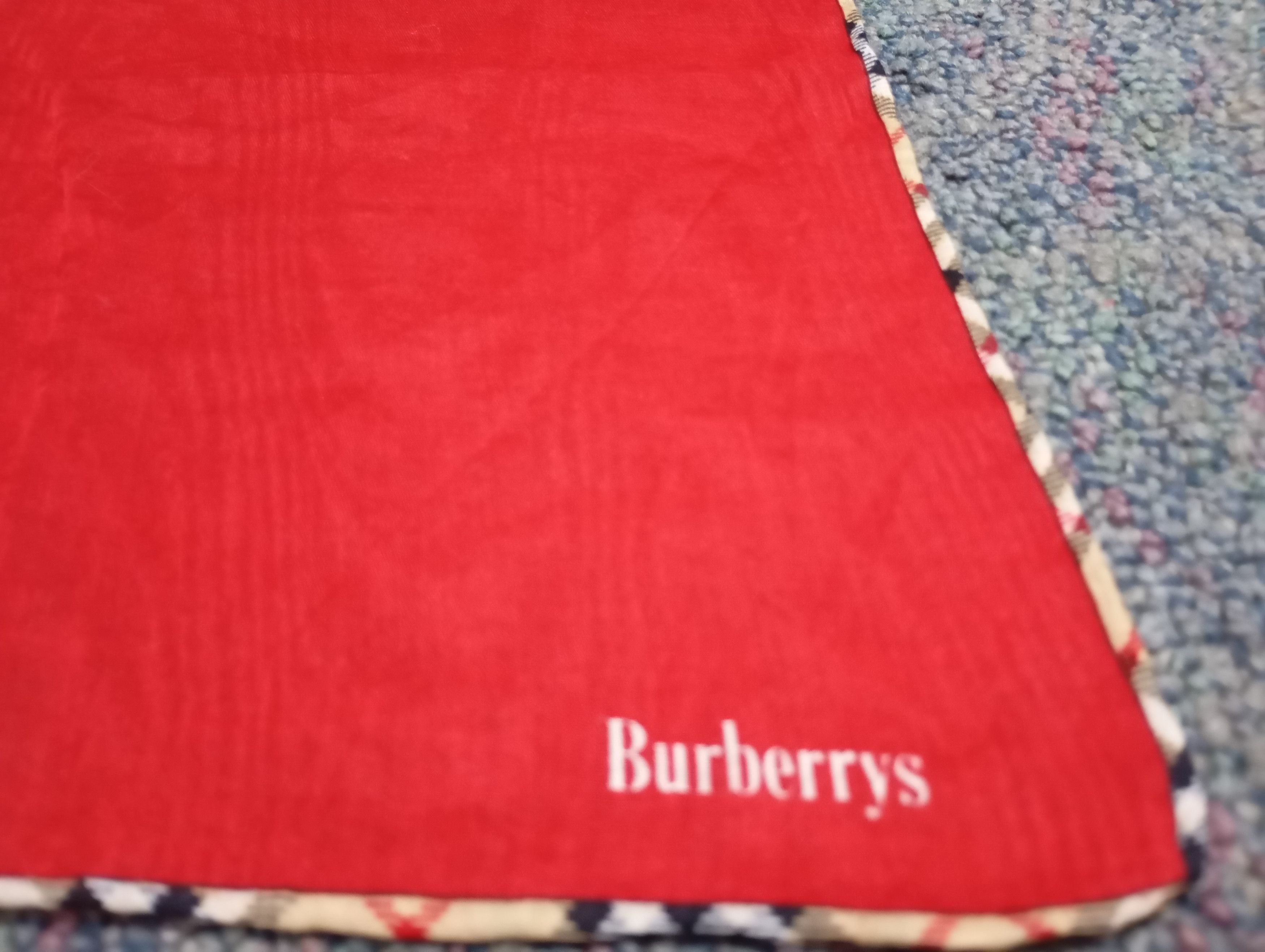 Burberry × Vintage Burberrys Handkerchief Neckerchief Pocketsquare Size ONE SIZE - 3 Thumbnail