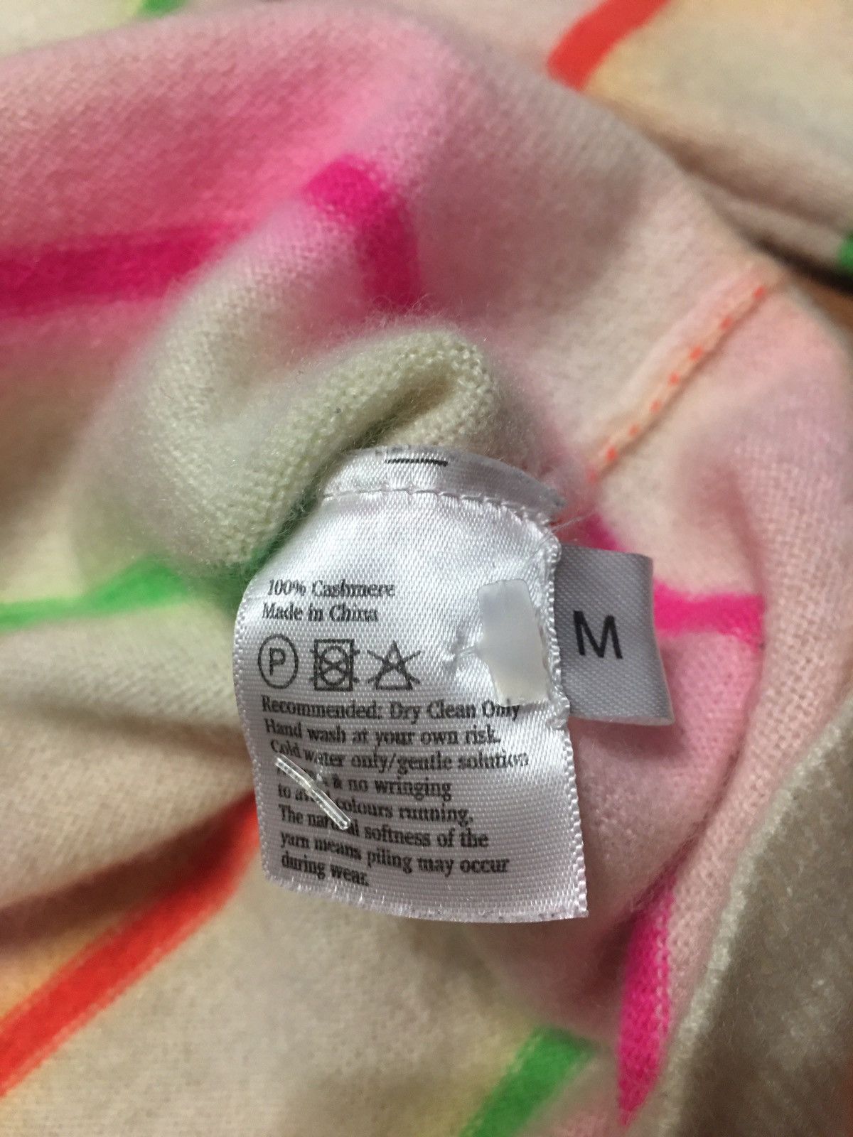 Other GUSSY and LOU Cream Multi Neon Stripes Cashmere Sweater M Size M / US 6-8 / IT 42-44 - 10 Thumbnail