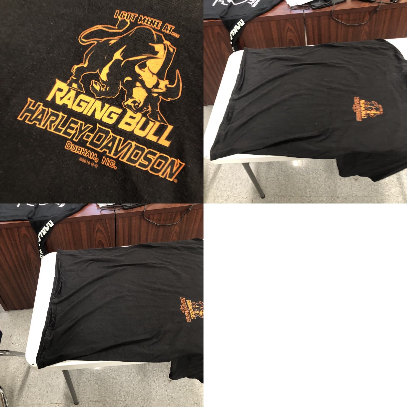Harley Davidson Harley-Davidson Raging Bull Shirt Mens XL Black Motorcycle Tee Durham NC Size US XL / EU 56 / 4 - 8 Thumbnail