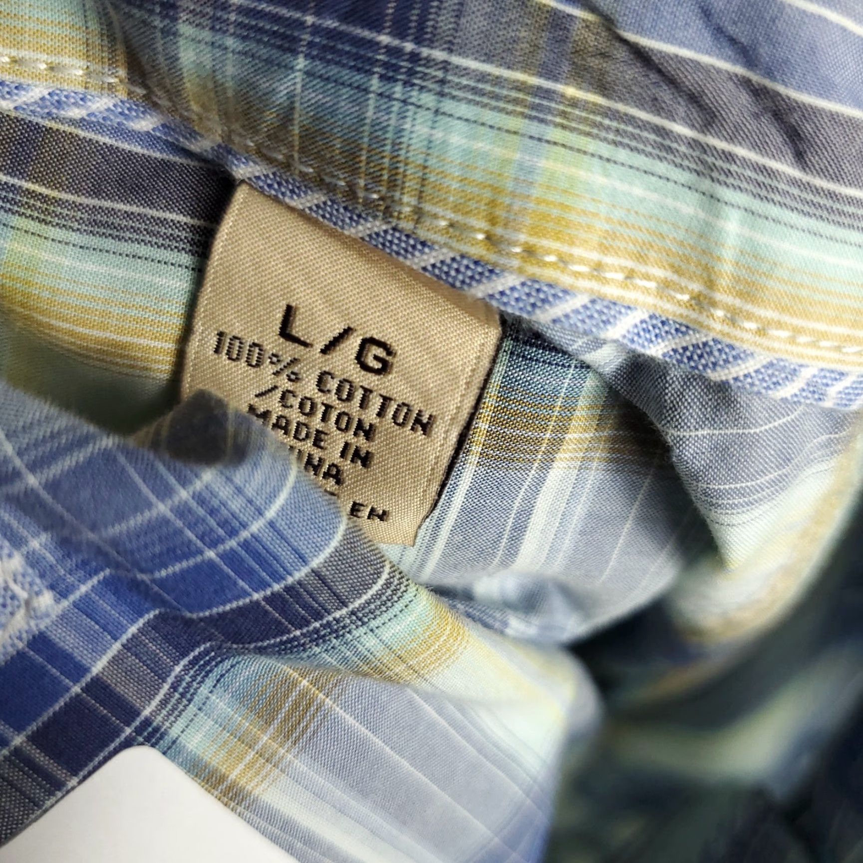 Tommy Bahama Tommy Bahama Shirt Mens Large Blue Plaid Cotton Button-Up Long Sleeve Size US L / EU 52-54 / 3 - 7 Thumbnail
