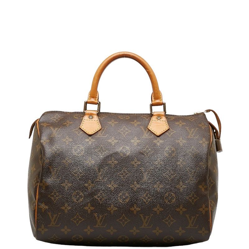 Louis Vuitton Louis Vuitton Louis Vuitton Monogram Speedy 30 Handbag M41526 Brown PVC Leather Canvas Handbag M41526 in Good Condition Size ONE SIZE - 1 Thumbnail