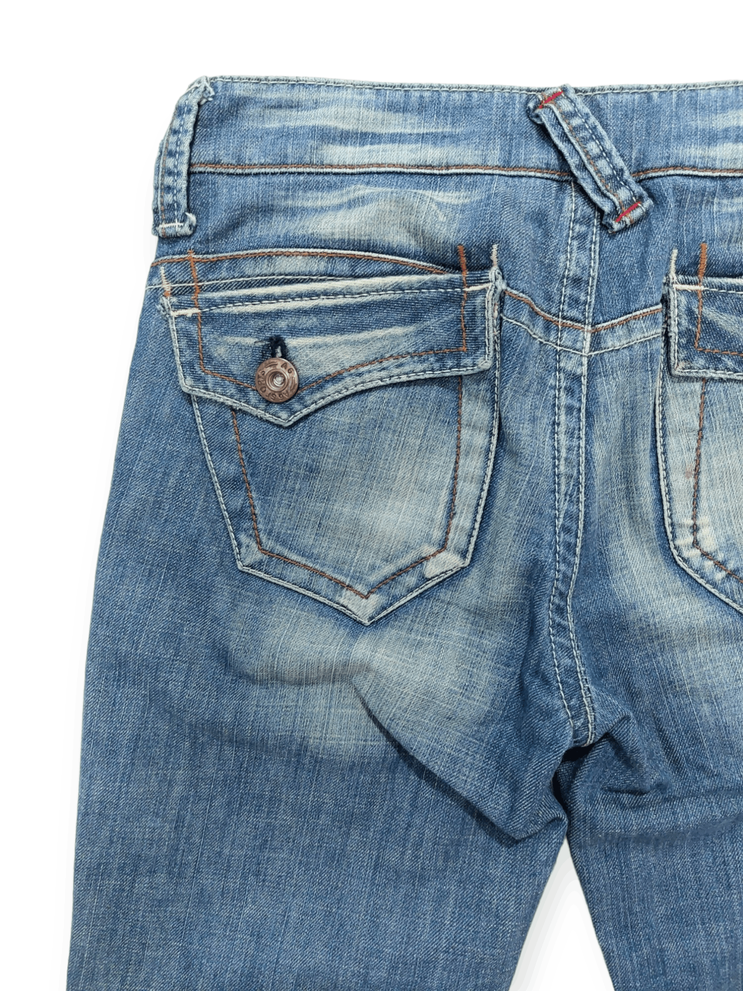 Other A6 Sport Flare Low Rise Distressed Denim Size US 28 / EU 44 - 12 Thumbnail
