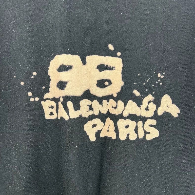 Balenciaga Balenciaga Black double-B graffiti short sleeve Size US M / EU 48-50 / 2 - 5 Thumbnail
