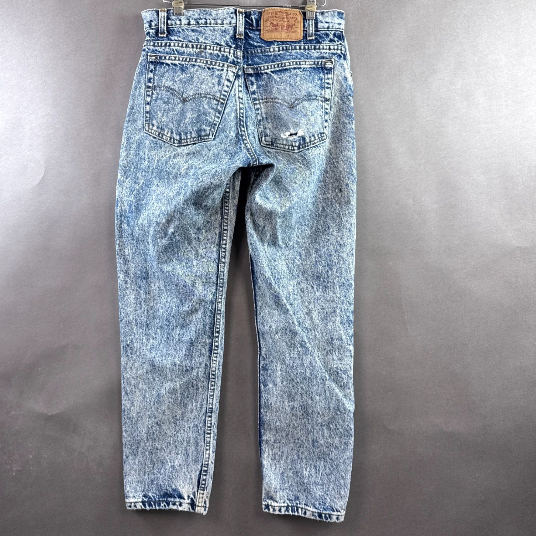 Levi's VINTAGE Levi's Jeans Men 30x29 Blue 90s Acid Wash Made USA Pants 506 Levi's 500 Series Jeans 90s USA Mens Size US 32 / EU 48 - 3 Thumbnail