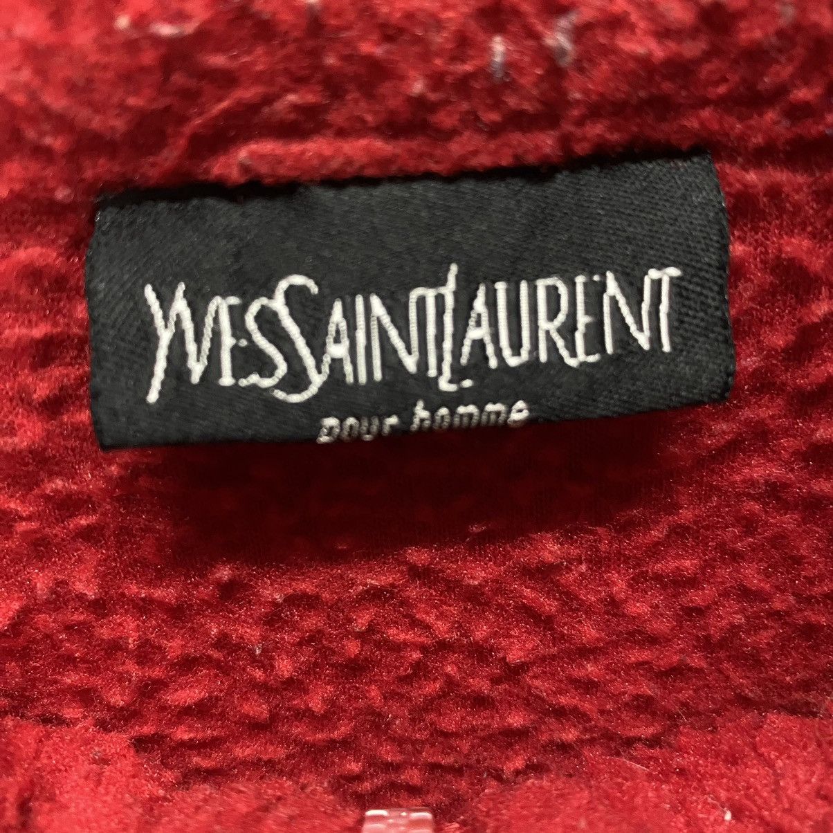 Vintage Yves Saint Lauren vintage big logo back zipper fleece Size US L / EU 52-54 / 3 - 12 Thumbnail
