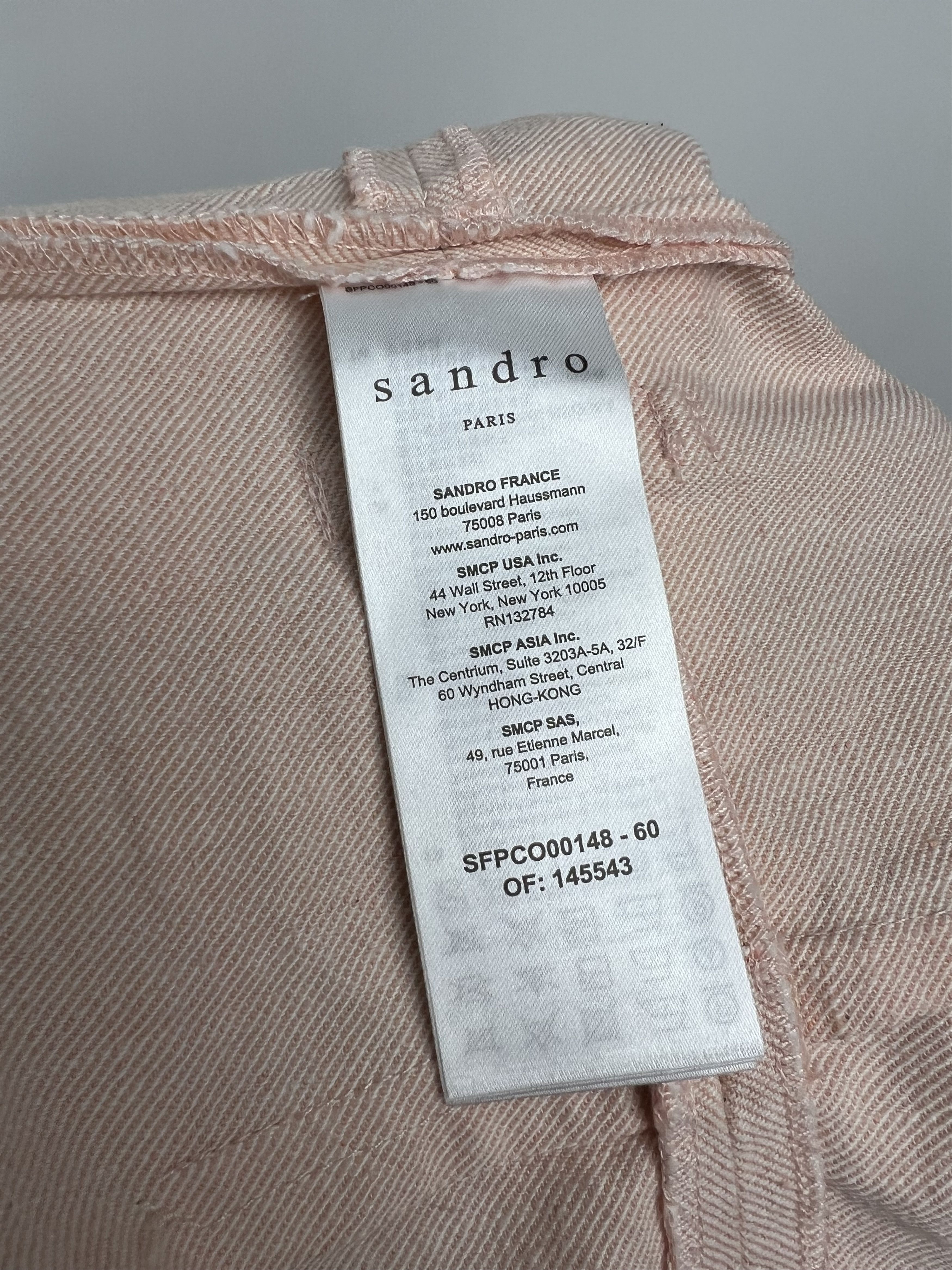 Sandro Sandro Light Pink Cotton Linen Belted Jumpsuit Size 36 Size 27" / US 4 / IT 40 - 17 Thumbnail