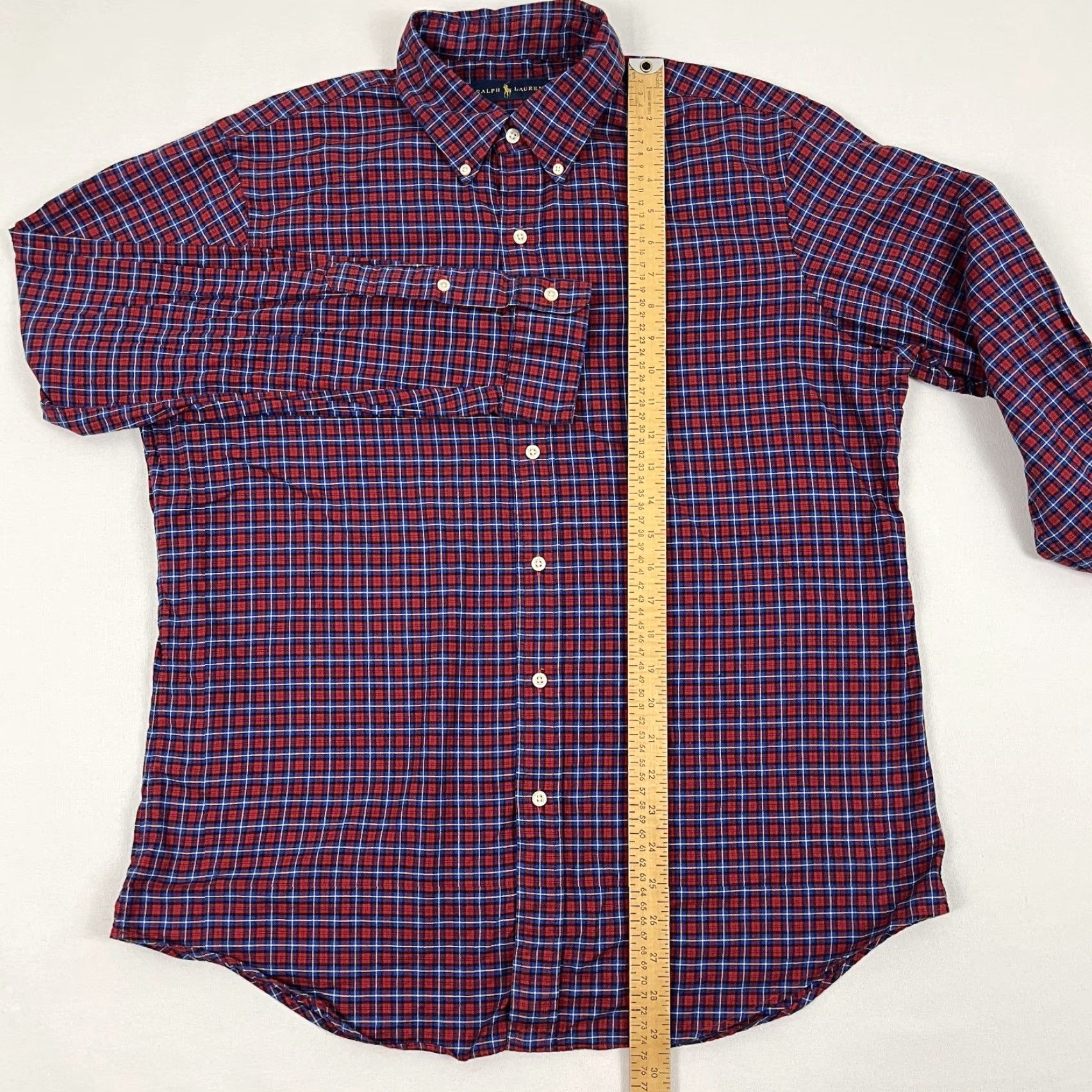 Polo Ralph Lauren Polo Ralph Lauren Shirt Mens Large Holiday Plaid Button-Down Button-Up Casual Work Slim Knit? Size US L / EU 52-54 / 3 - 5 Thumbnail