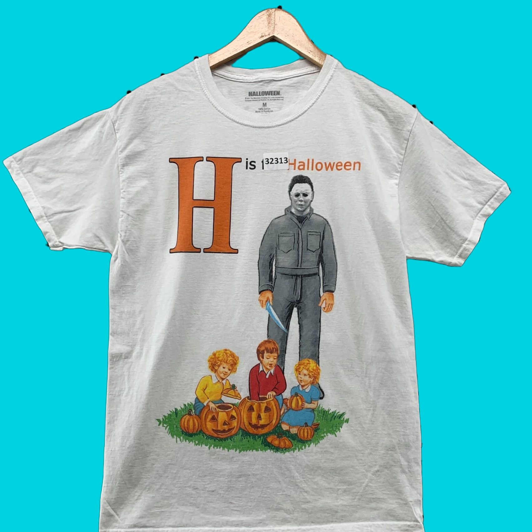 Vintage Halloween Movie Shirt Mens M White Orange Graphic Scary 19x27 Size US M / EU 48-50 / 2 - 1 Thumbnail