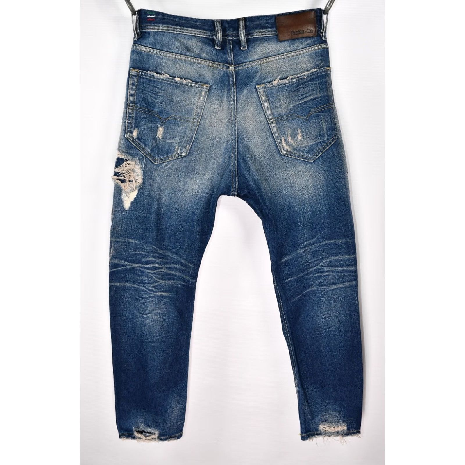 Diesel Diesel Narrot 0074M Regular-Carrot Jeans Men's W30 L32 Blue Cotton Distressed 5-Pocket Denim California Loyal 30? Size US 30 / EU 46 - 3 Thumbnail