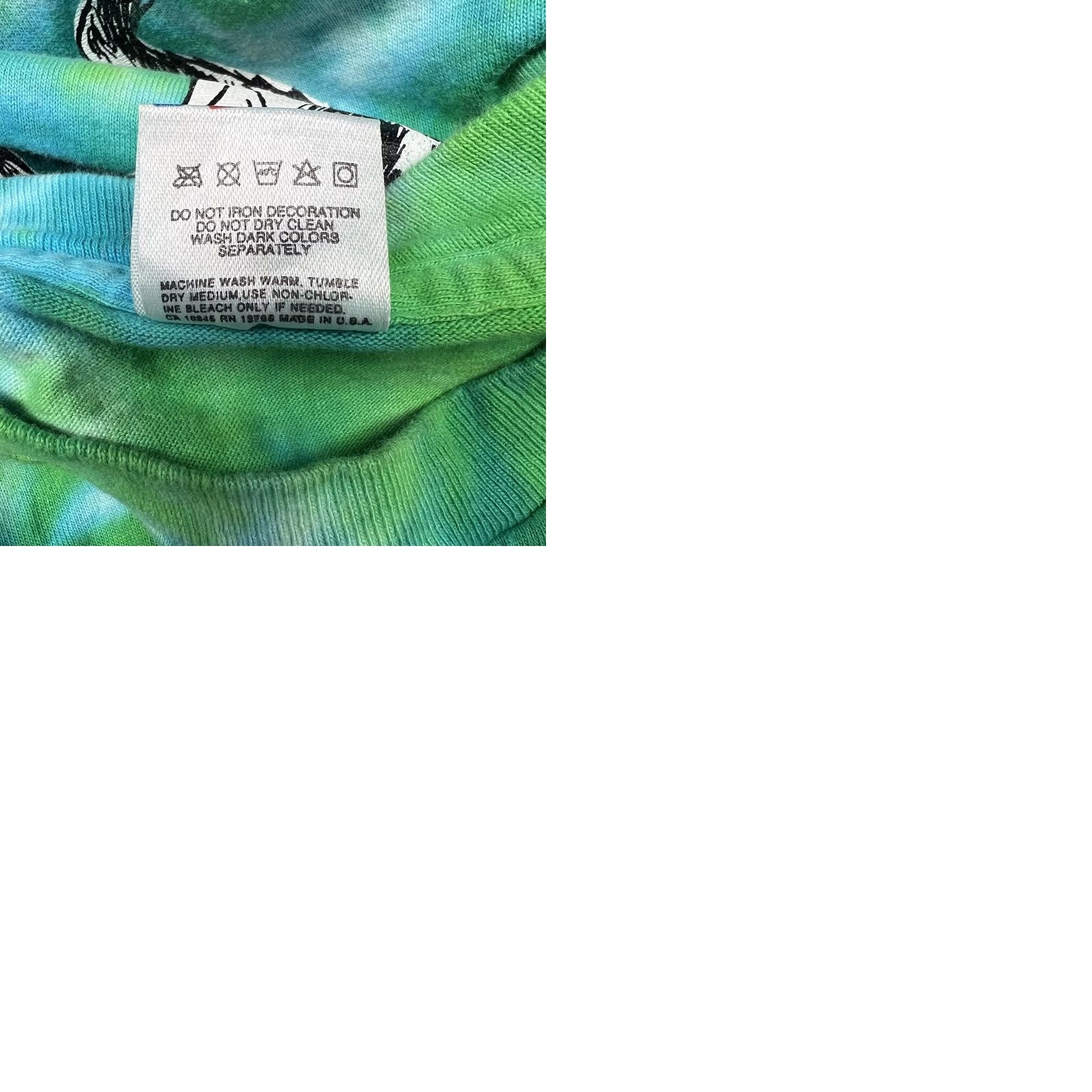 Fruit Of The Loom VINTAGE Dr. Seuss Cat In The Hat T-Shirt Size XL Green Tie Dye Shirt unisex Adults 90s Graphic Print Big Graphic Computer-Readable Size US XL / EU 56 / 4 - 9 Thumbnail