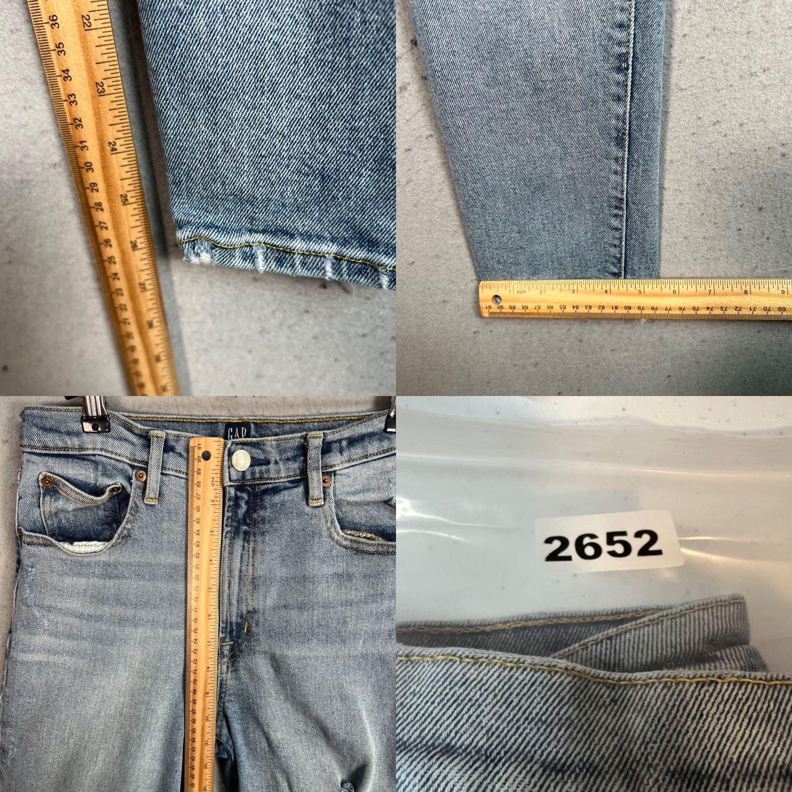 Gap VINTAGE Gap Distressed High-Waisted Light-Wash Denim Jeans Womens Size 6 R/28 Jeans Size 28" / US 6 / IT 42 - 8 Thumbnail