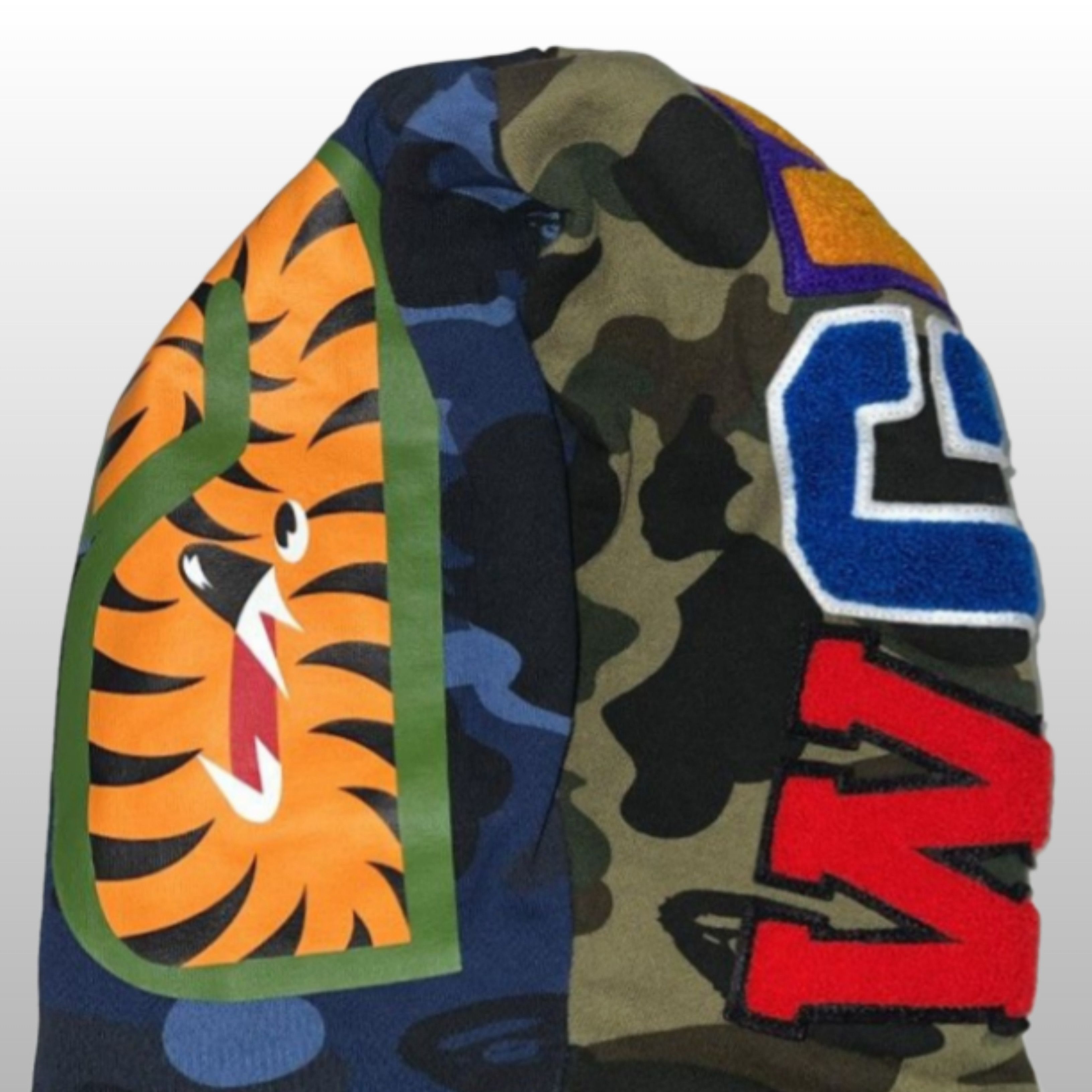 Bape Bape Mix Camo Shark Crazy Shark Full Zip Hoodie SS19 Size US L / EU 52-54 / 3 - 4 Thumbnail