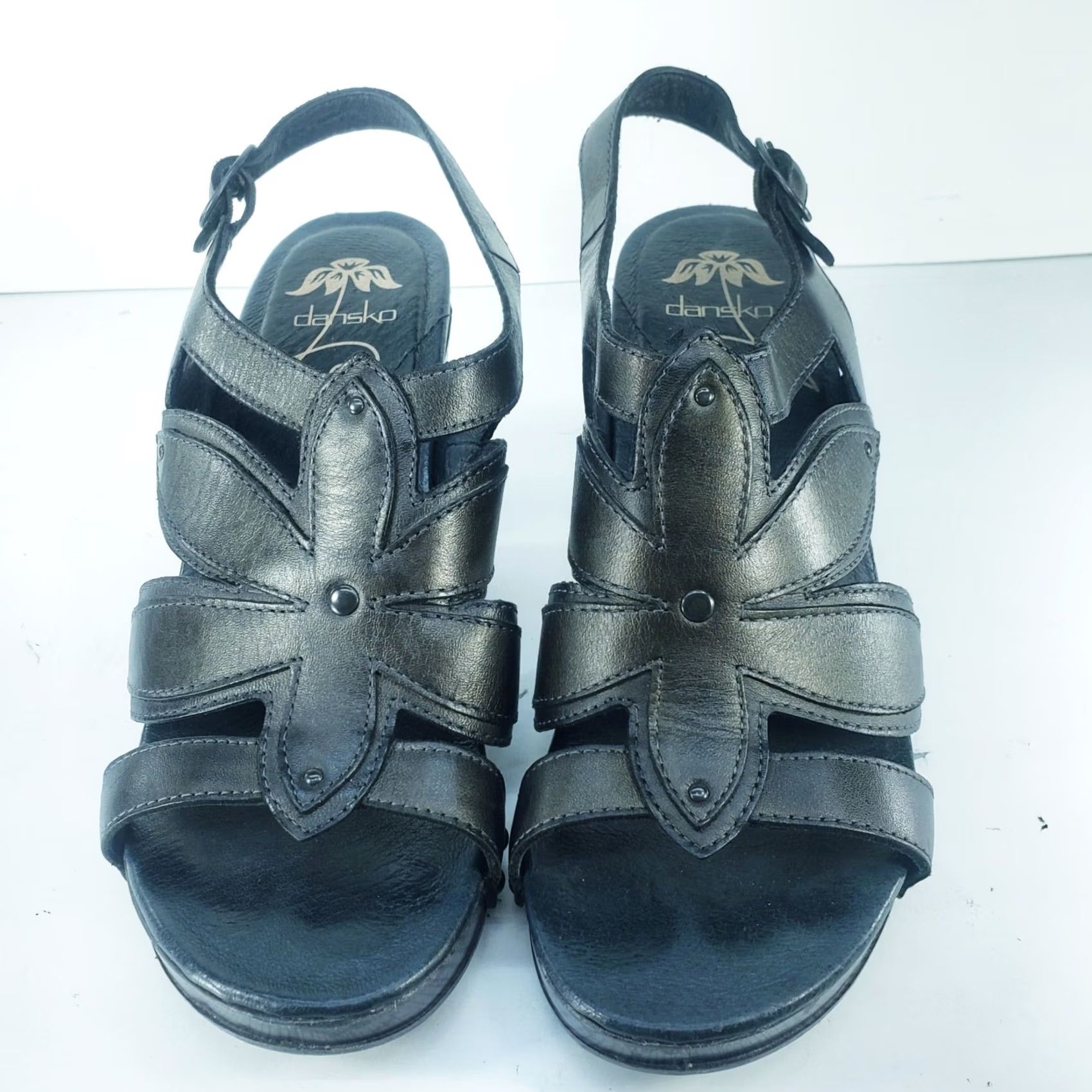 Dansko Dansko Black Leather Heeled Sandals Open Toe Ankle Strap Women's US 8-8.5 EU 39 Size US 8.5 / IT 38.5 - 3 Thumbnail