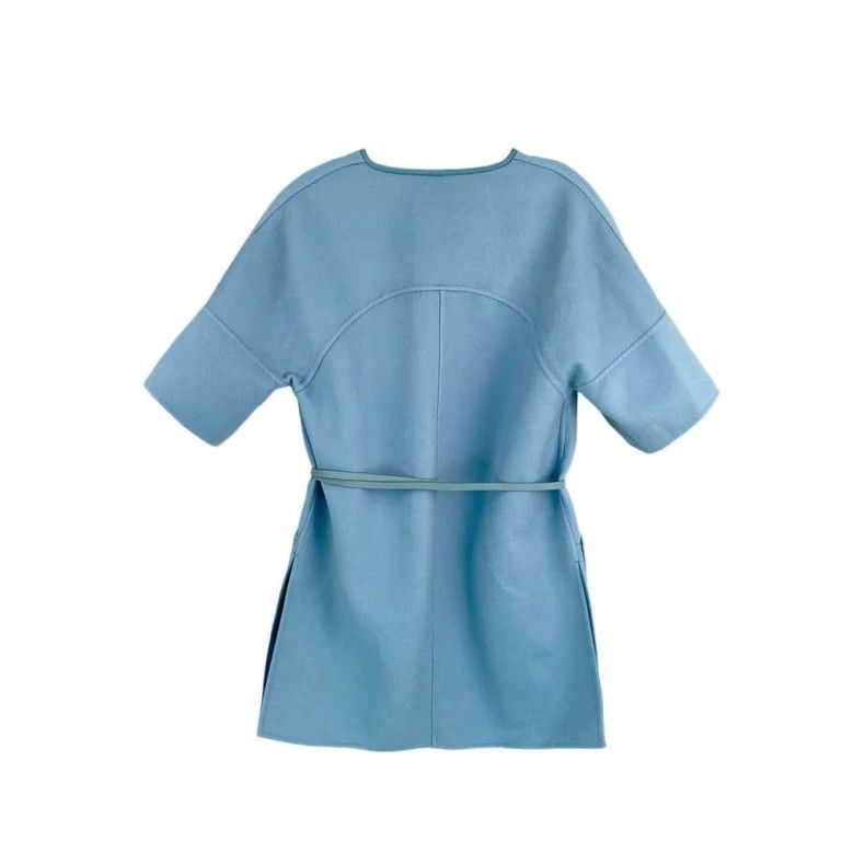Loro Piana LORO PIANA Blue double-sided short sleeve jacket Size S / US 4 / IT 40 - 3 Thumbnail