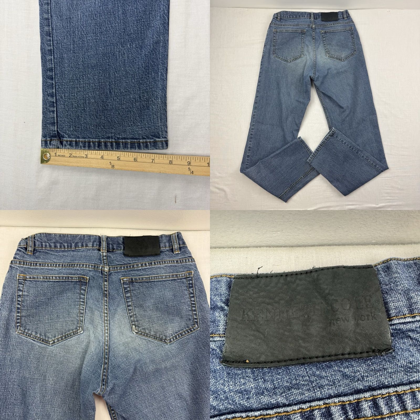 Kenneth Cole VINTAGE Kenneth Cole Jeans Adult 30x32 Hipster 90s Y2K Straight Jeans Zip Pocket Blue Cotton Spandex Men Mens Size US 30 / EU 46 - 9 Thumbnail