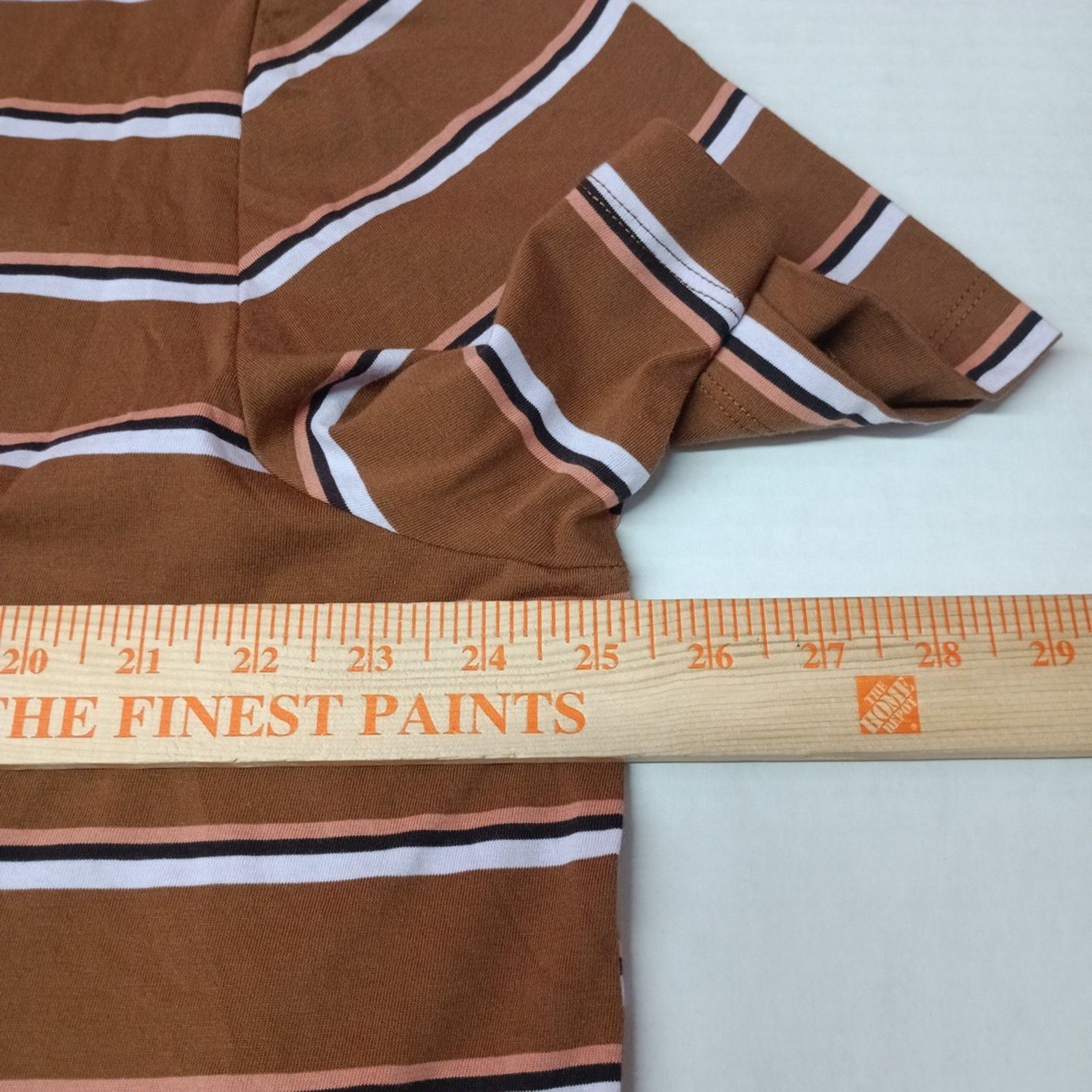 Nike Nike Sportswear Club Striped Logo T-Shirt Men's 2XL Brown Size US XXL / EU 58 / 5 - 4 Thumbnail