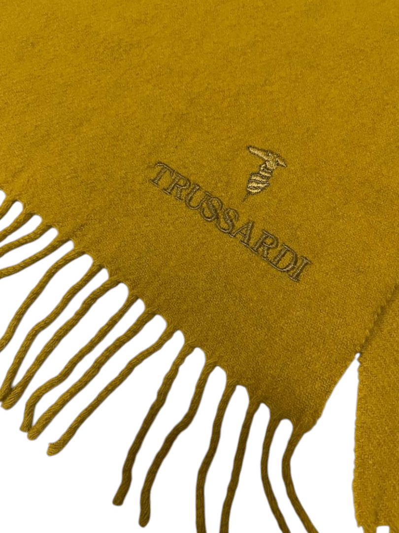 Trussardi Trussardi Lambswool Scarf – Made in Italy – Mustard Gold Size ONE SIZE - 2 Thumbnail