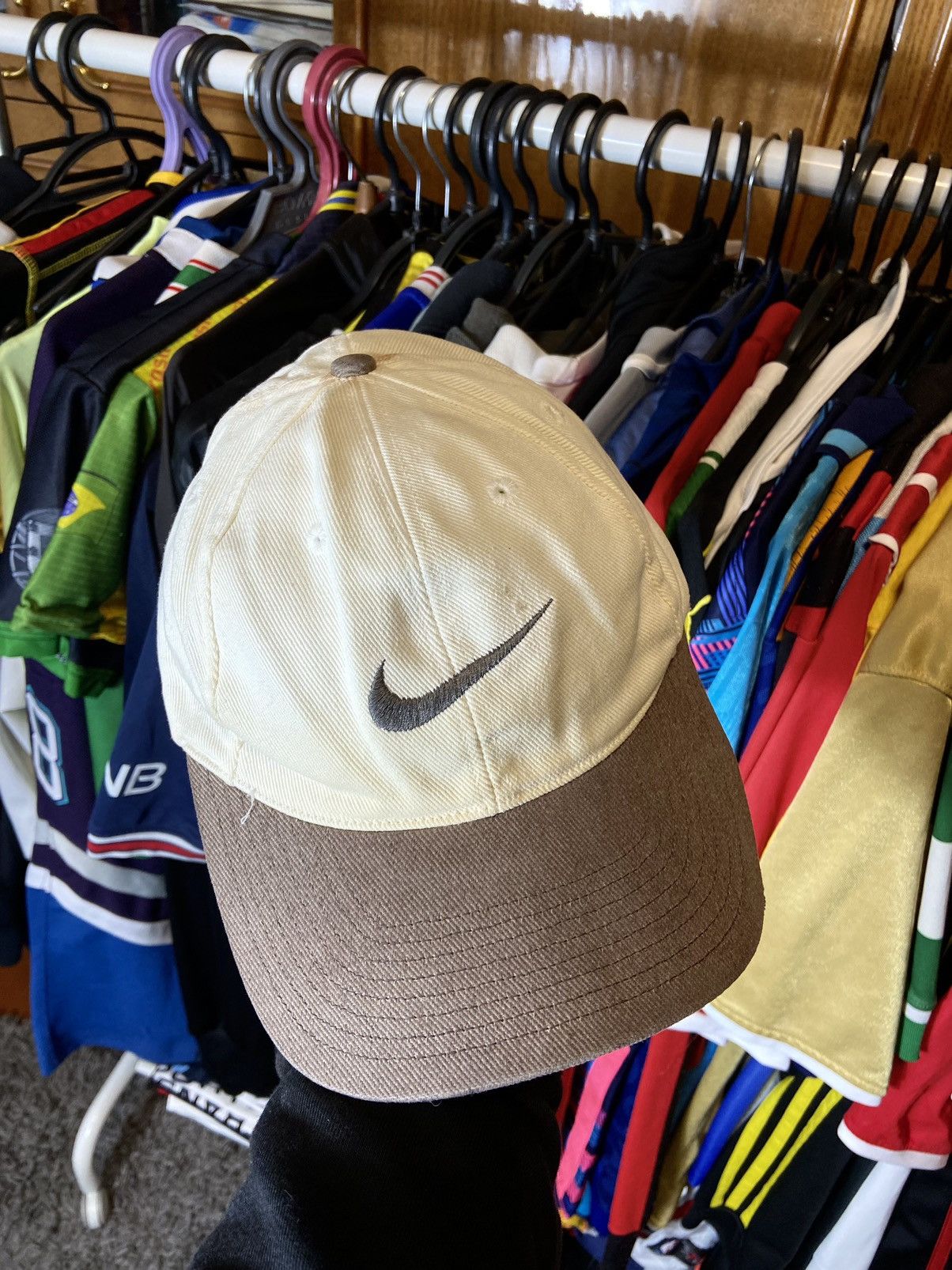 Nike × Vintage NIKE VINTAGE Y2K COTTON SWOOSH HAT RAP STYLE Size ONE SIZE - 1 Thumbnail