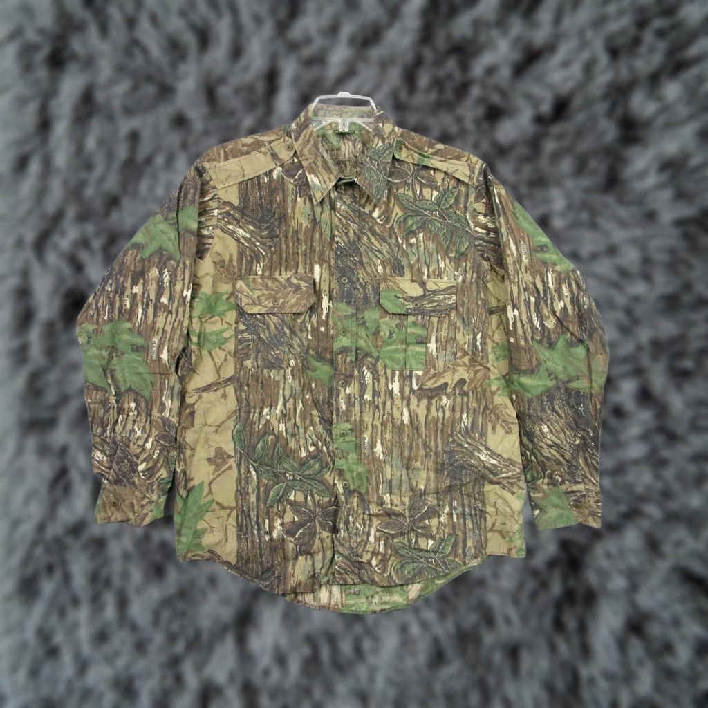 Realtree VINTAGE Realtree Camo Shirt Mens XL Spartan Button Front Long Sleeve USA Made Size US XL / EU 56 / 4 - 1 Thumbnail