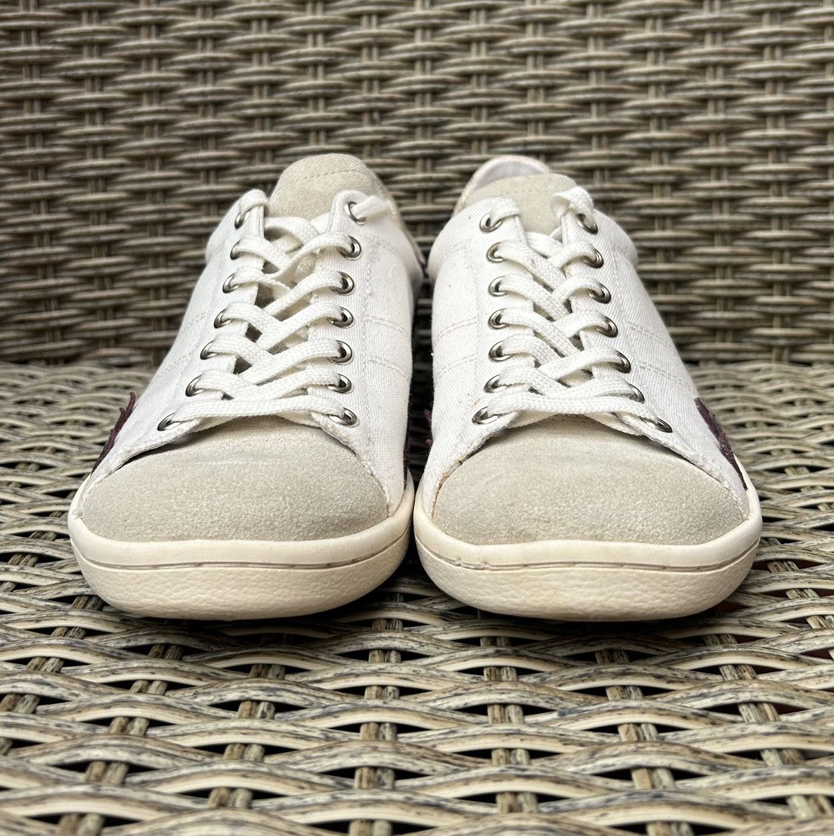 Isabel Marant × Isabel Marant Etoile Isabel Marant ETOILE Gilly Low-Top Canvas Leather Sneakers Size US 7 / IT 37 - 6 Thumbnail