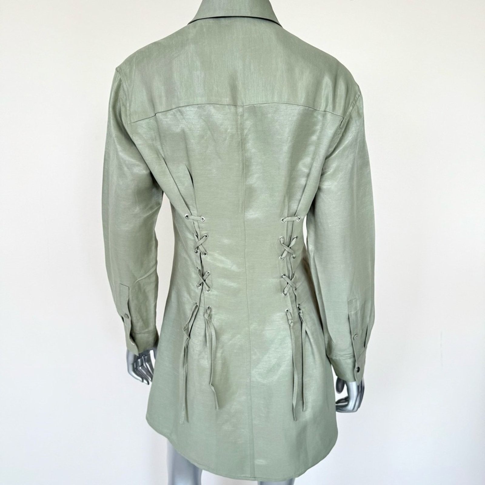 The Kooples NWT!!! The Kooples women linen shirt dress size 1 or M 465$ Size M / US 6-8 / IT 42-44 - 4 Thumbnail