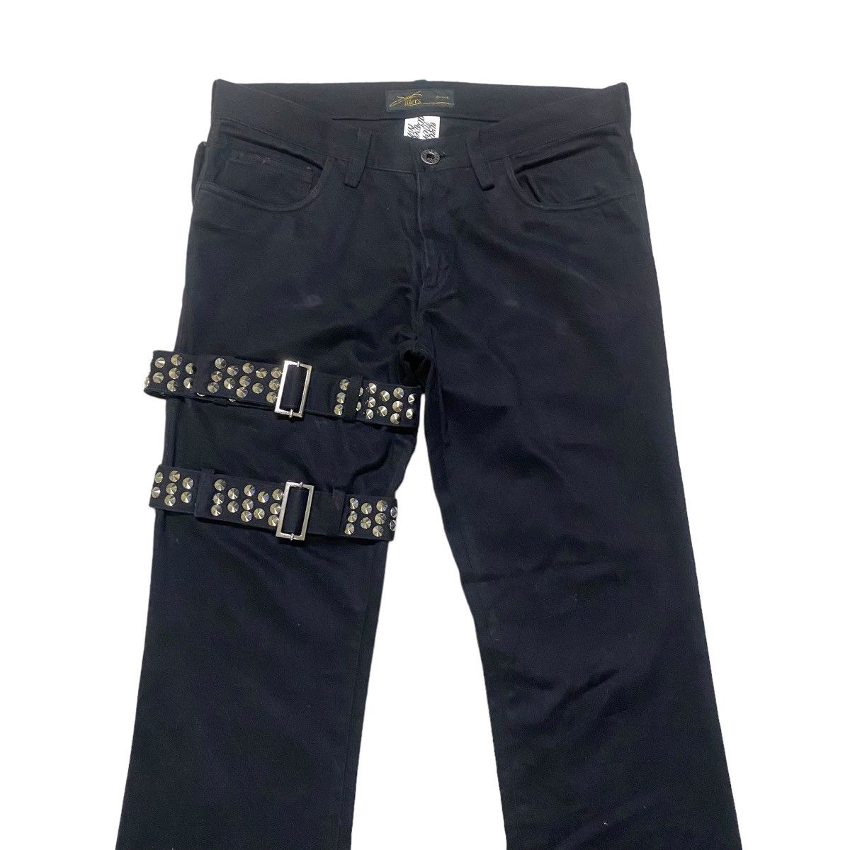 Japanese Brand Pillars Monkey Act Flare Pants Spike belted Size US 28 / EU 44 - 3 Thumbnail