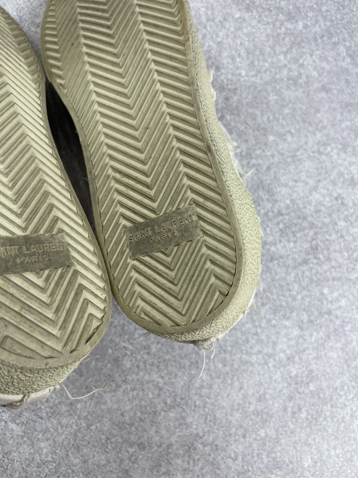 Saint Laurent Paris × Yves Saint Laurent Saint Laurent Paris Distressed Denim Sneakers Size 38 Size US 8 / IT 38 - 11 Thumbnail