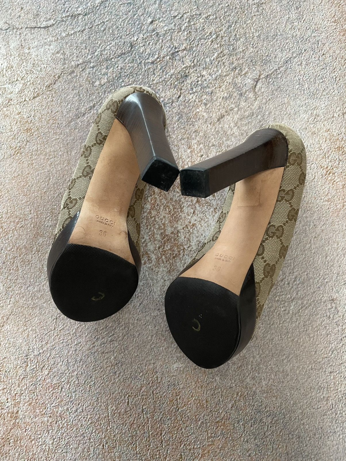 Gucci Gucci GG Monogram Canvas Heels Size US 6 / IT 36 - 8 Thumbnail