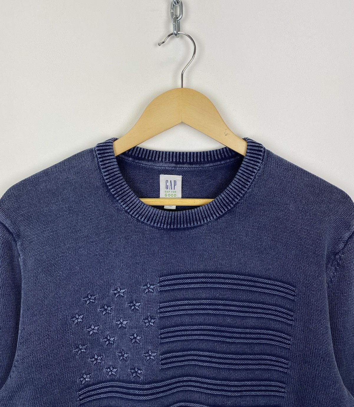 Other Gap Washed Blue Knit Sweater USA Logo Size M Hype Jumper Top Size US M / EU 48-50 / 2 - 2 Thumbnail