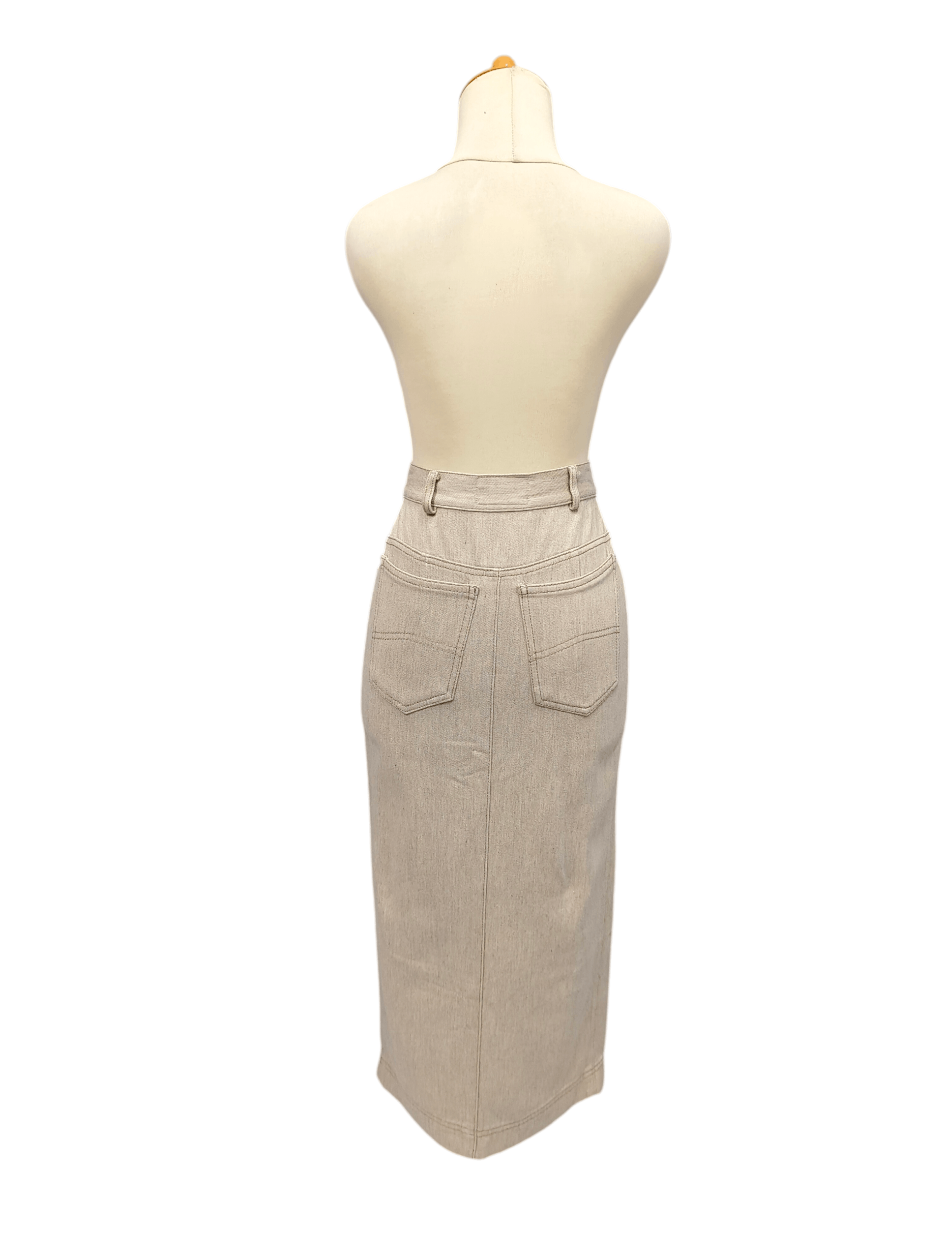 Armani 80s Armani Jeans🔥Clean Minimal Silhouette Denim Skirt Size 28" / US 6 / IT 42 - 3 Thumbnail