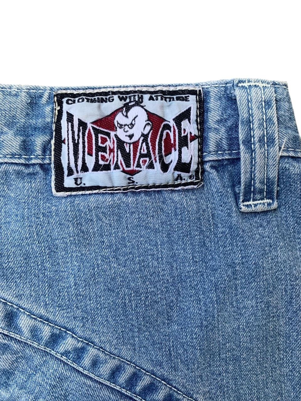 Menace vintage 90s menace jeans clothing wide leg rave pants Size US 30 / EU 46 - 3 Thumbnail