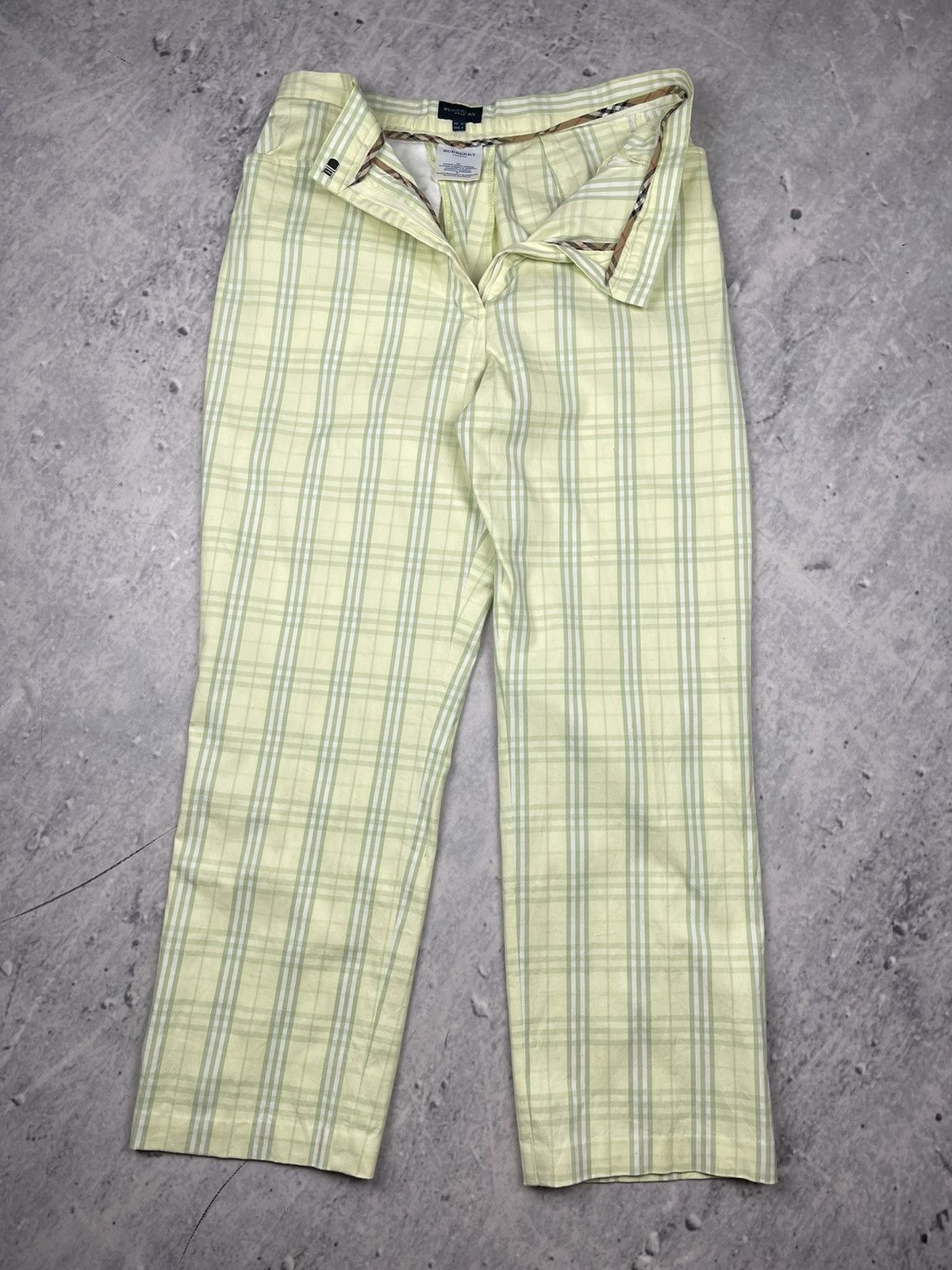 Burberry × Vintage Burberry luxury green pants Size US 31 - 1 Thumbnail