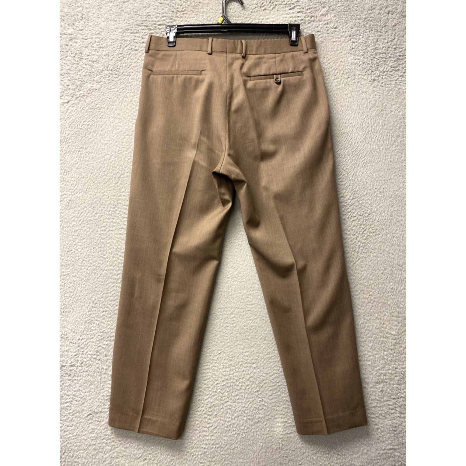 Banana Republic Banana Republic Pants Men 33 Regular Brown Wool Dress Pants Flat Front Zip Slant Pockets 30 in Inseam 33x30 Classic Business Formal Mens Size US 33 - 7 Thumbnail