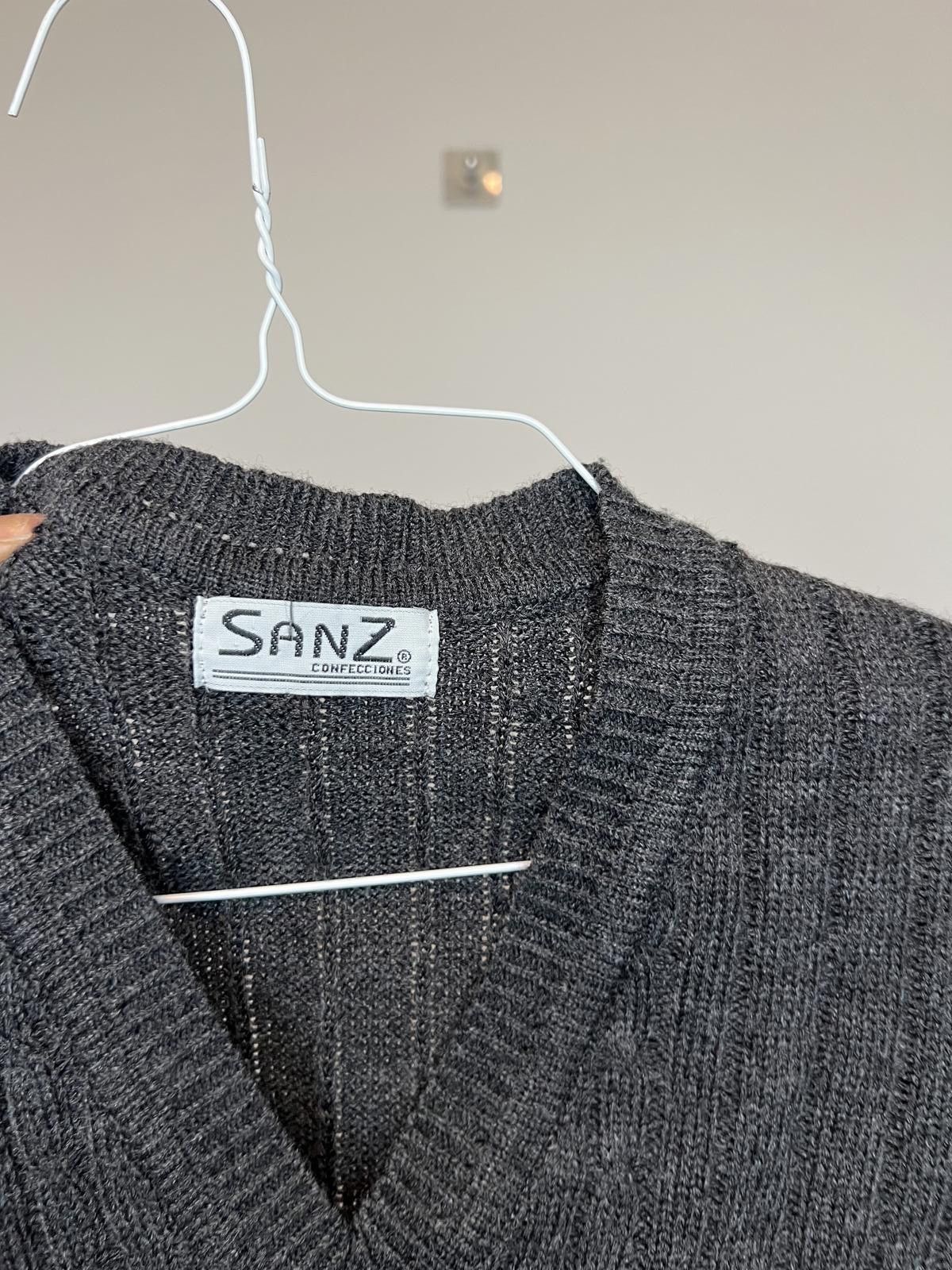 Designer Vintage 90s Knitted Gray Sweater Vest Size US M / EU 48-50 / 2 - 2 Thumbnail