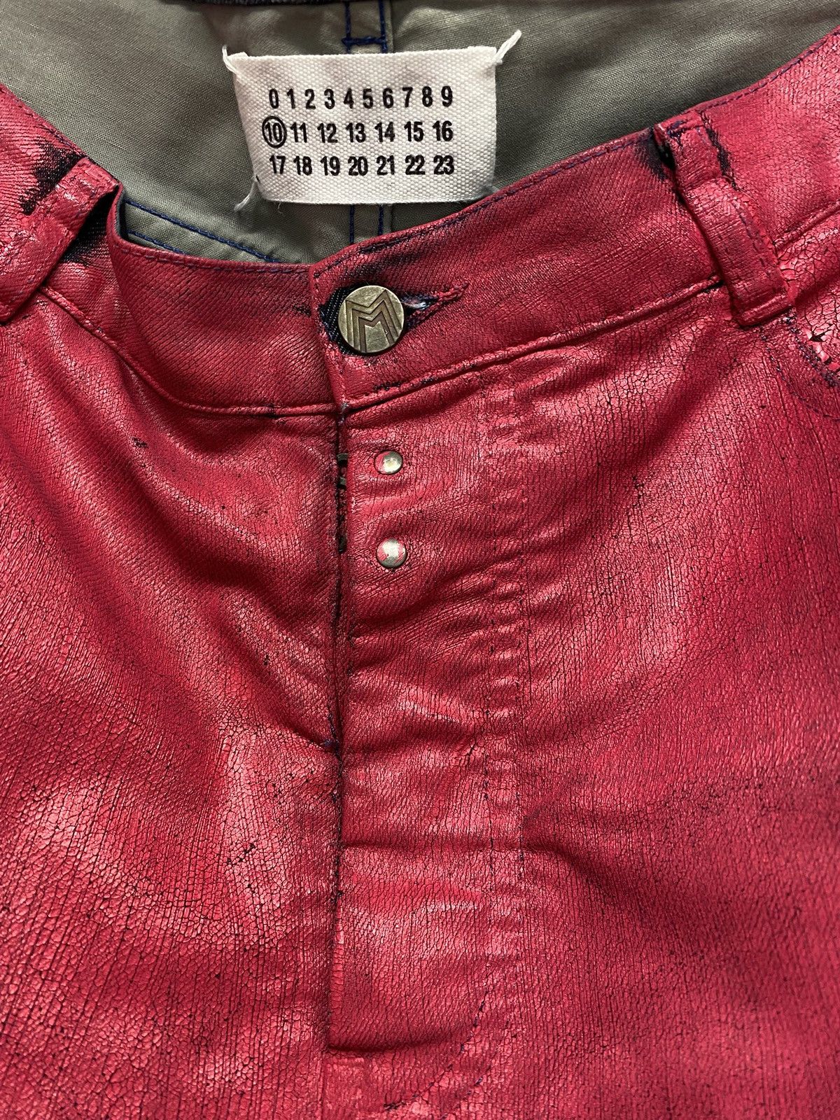 Maison Margiela Maison Martin Margiela Pink Painted Straight-Leg Jeans Size US 34 / EU 50 - 9 Thumbnail