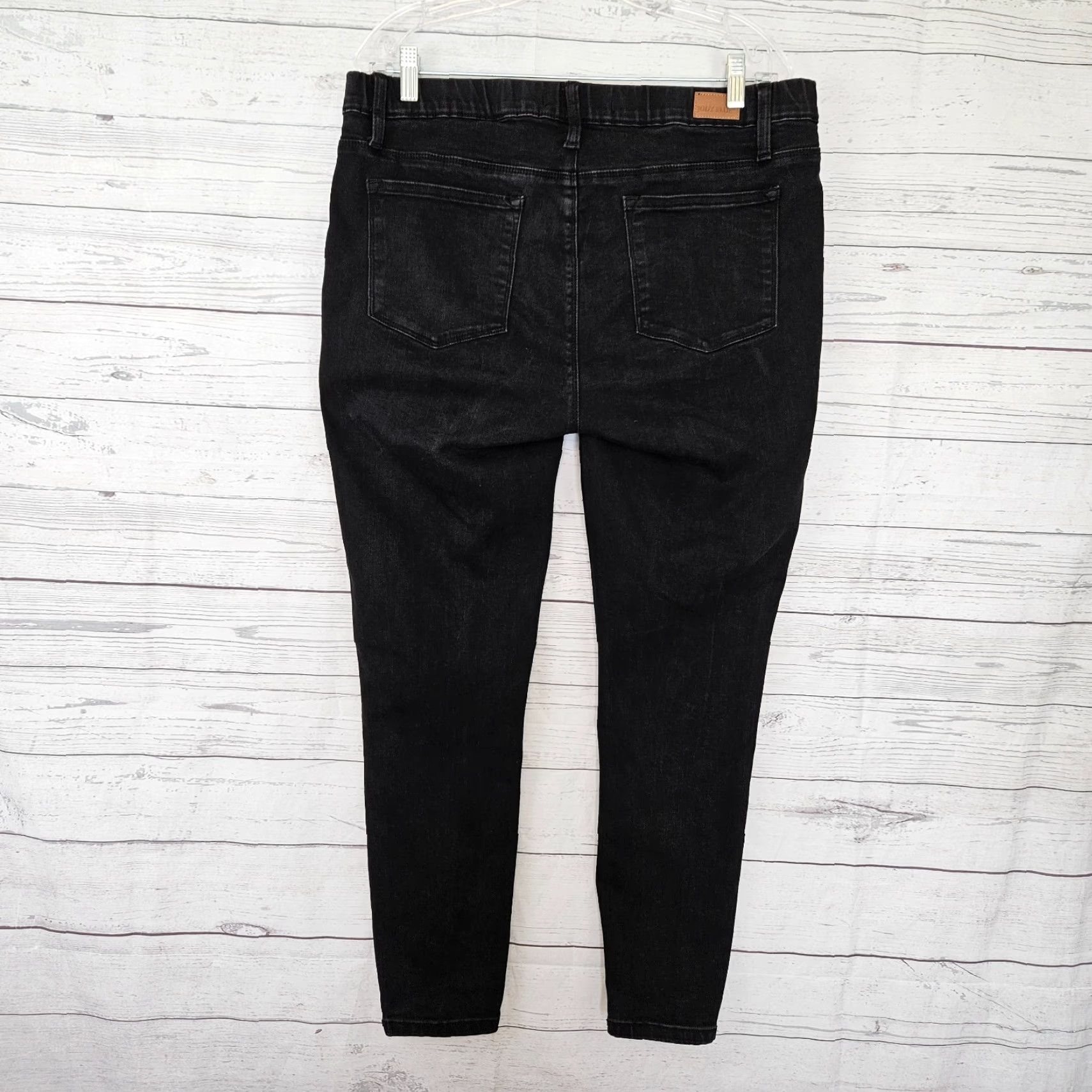 Vintage Judy Blue Womens Skinny Fit Jeans Sz 15 Black High Rise Denim Cotton Blend Regular Rise 11" Inseam 26.5" Waist 18" Size 36" / US 14 / IT 50 - 3 Thumbnail