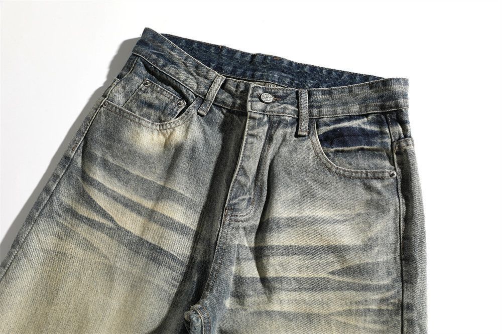 Vintage Men's washed casual loose punk vintage distressed jeans Size US 32 / EU 48 - 3 Thumbnail