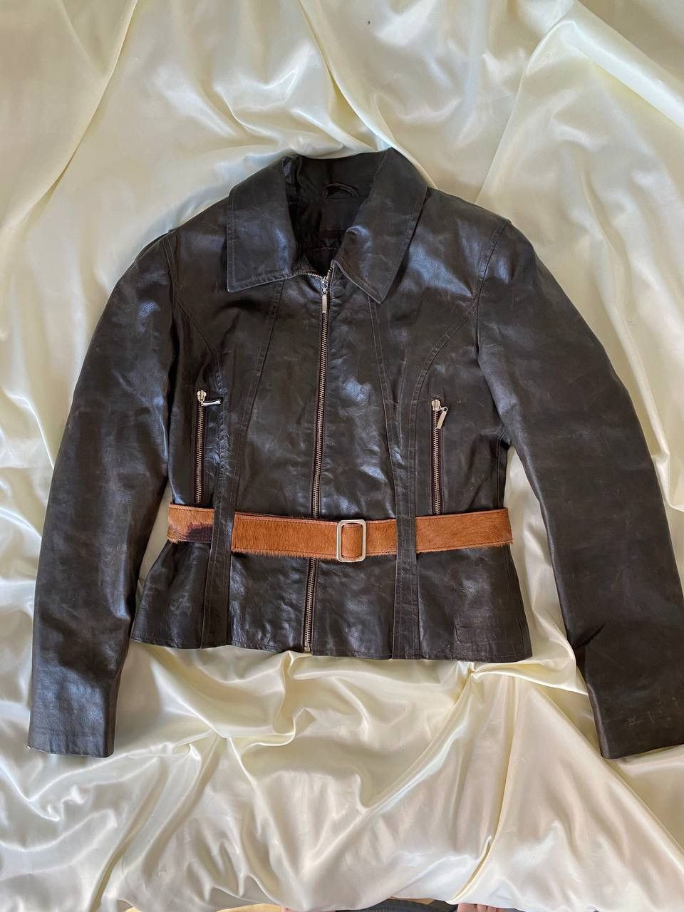 Vintage Vintage brown leather jacket Size S / US 4 / IT 40 - 8 Thumbnail