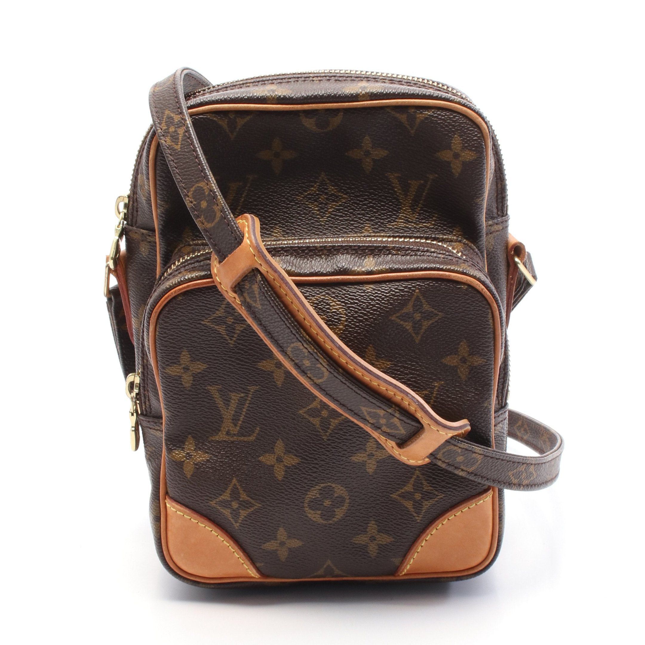 Louis Vuitton Amazon Monogram Shoulder Bag Leather Brown, Women's
