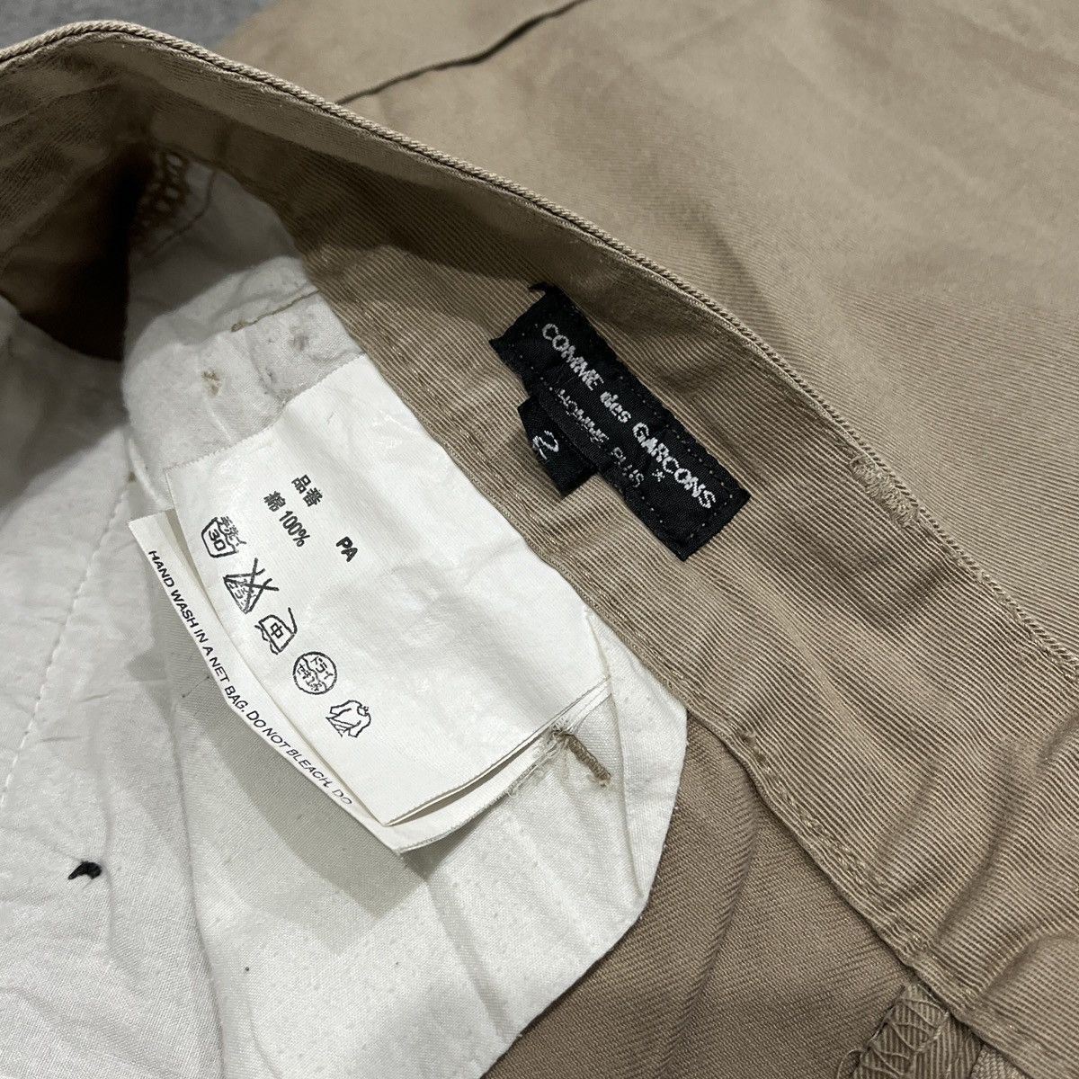Comme des Garcons Homme Plus Comme des garcons homme plus beige chino pants Size US 32 / EU 48 - 4 Thumbnail