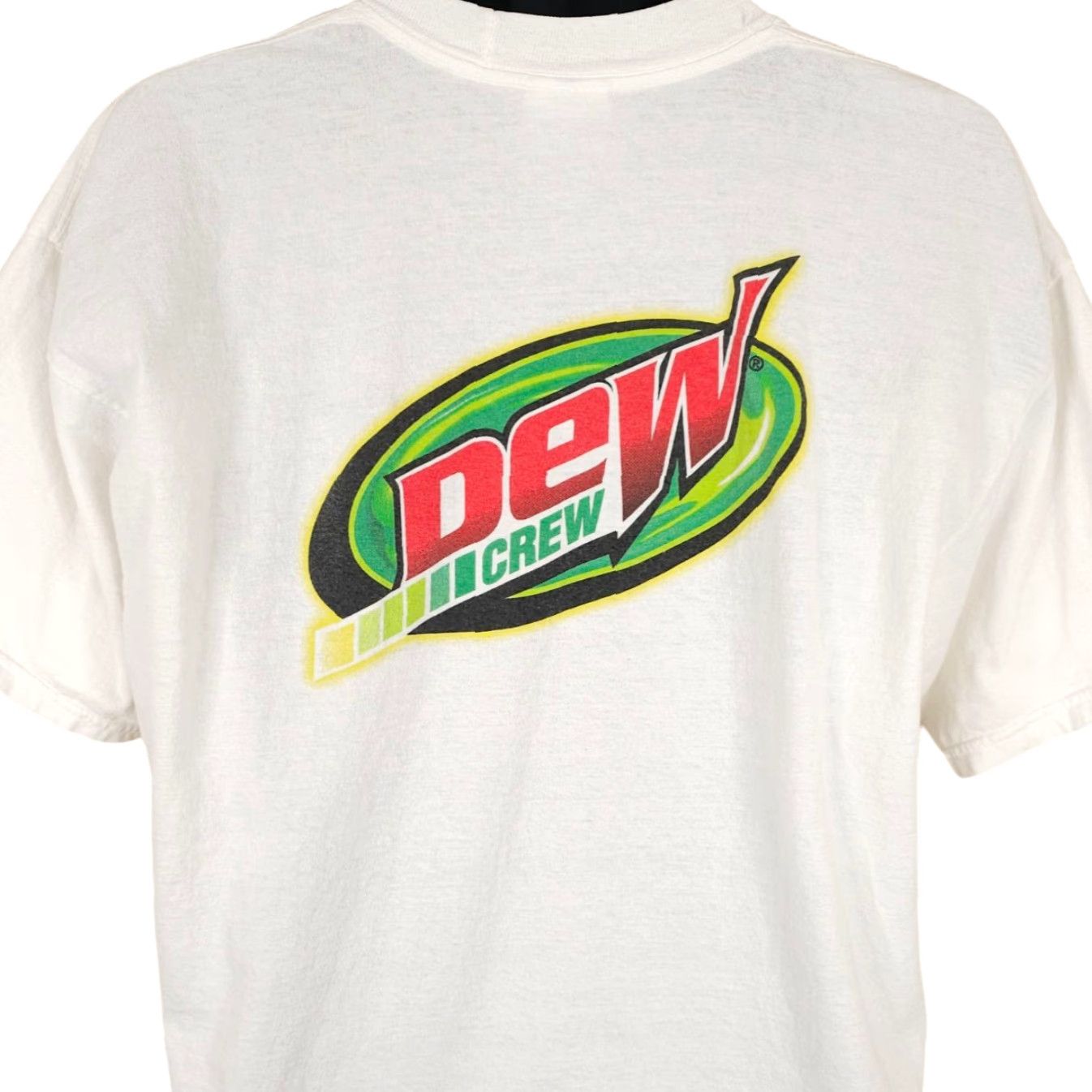 Gildan VINTAGE Mountain Dew Crew T Shirt Mens XL White Y2K Soda Snack Tee Brand Gildan Short Sleeve Cap Graphic Print Double-Sided Mens Shirts Tee Size US XL / EU 56 / 4 - 2 Thumbnail