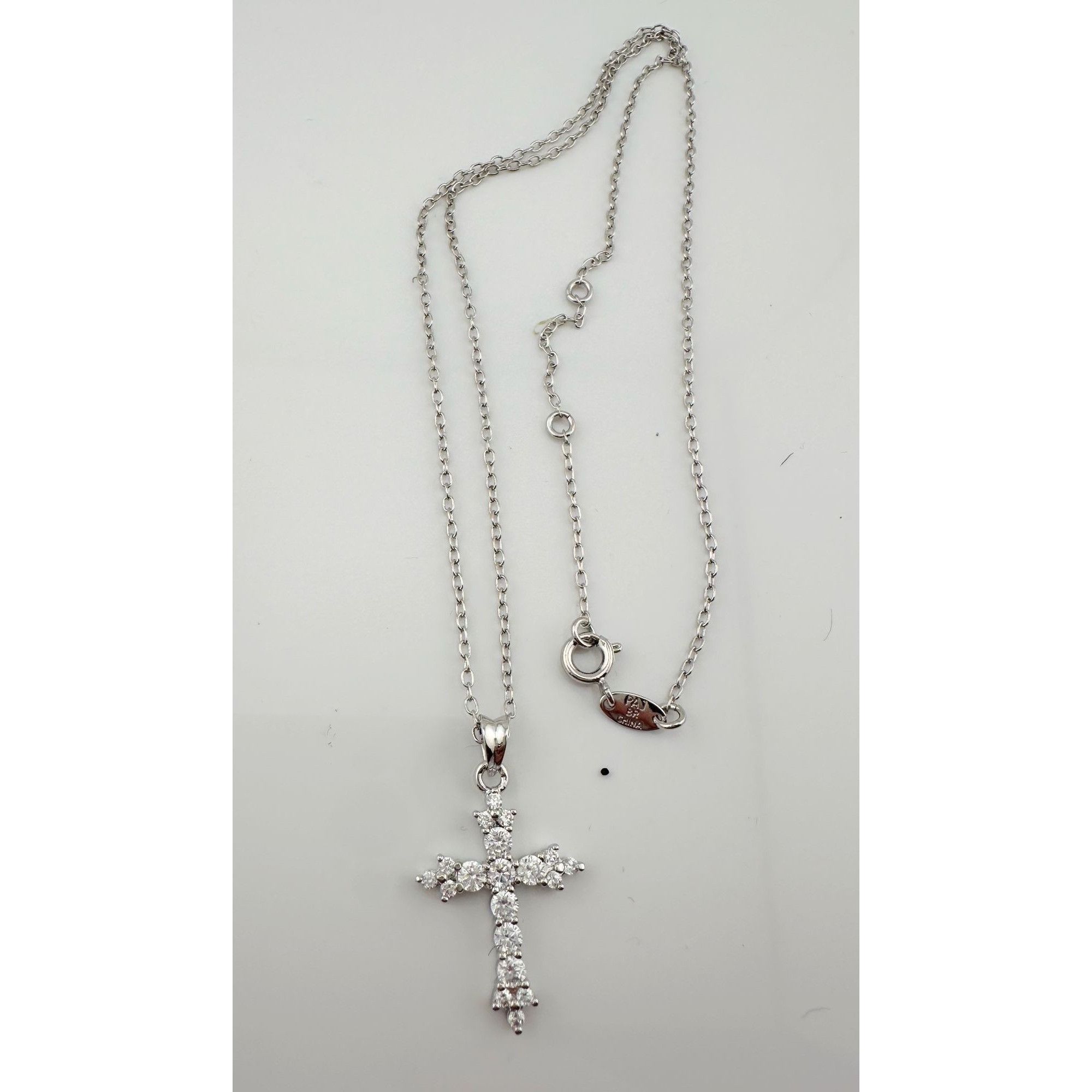 Other Beautiful Cross Pendant with Shining White Gemstones Size ONE SIZE - 6 Thumbnail